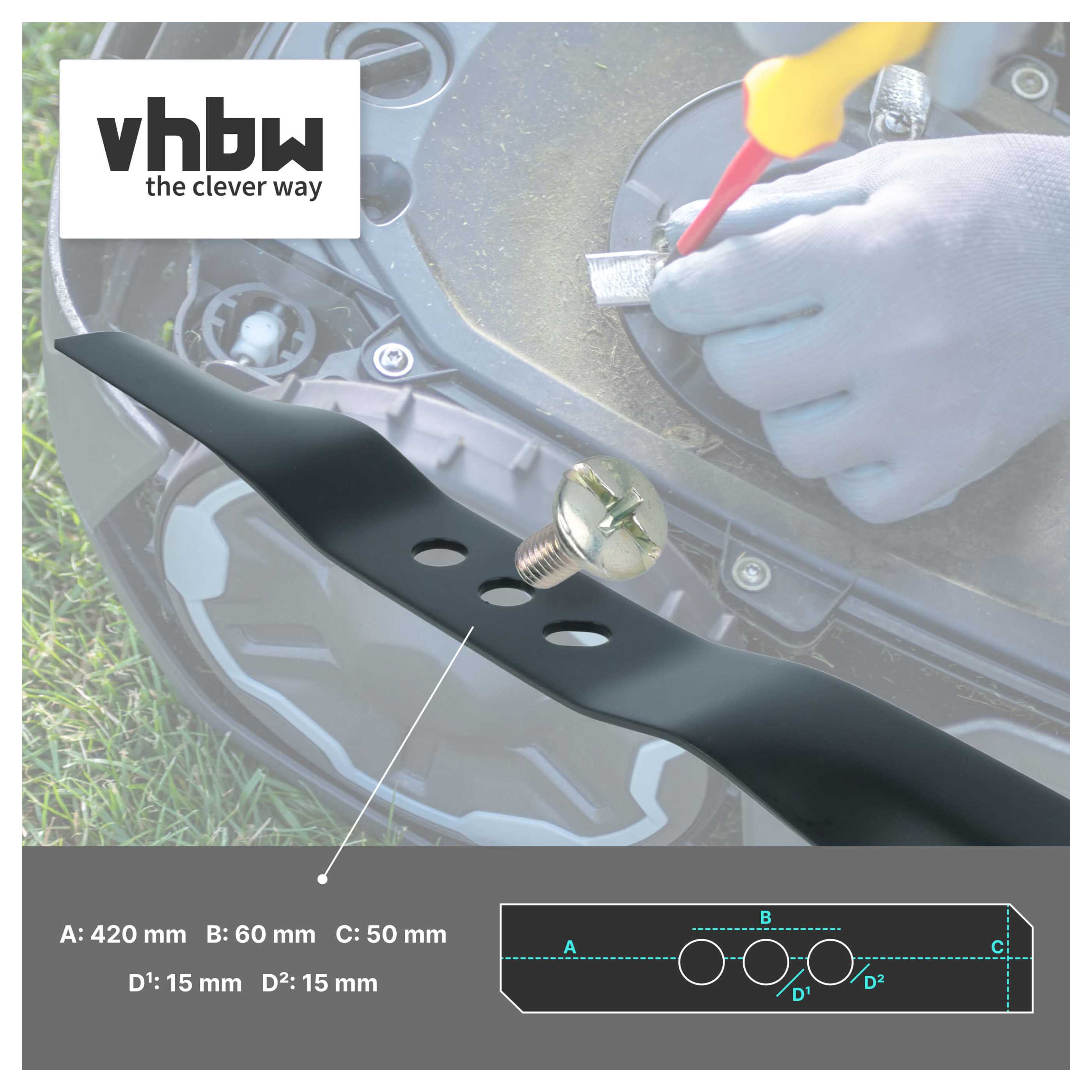 Exchange Blade for DeltaFox DG-ELM 1844 Cordless Lawnmower - Steelblack