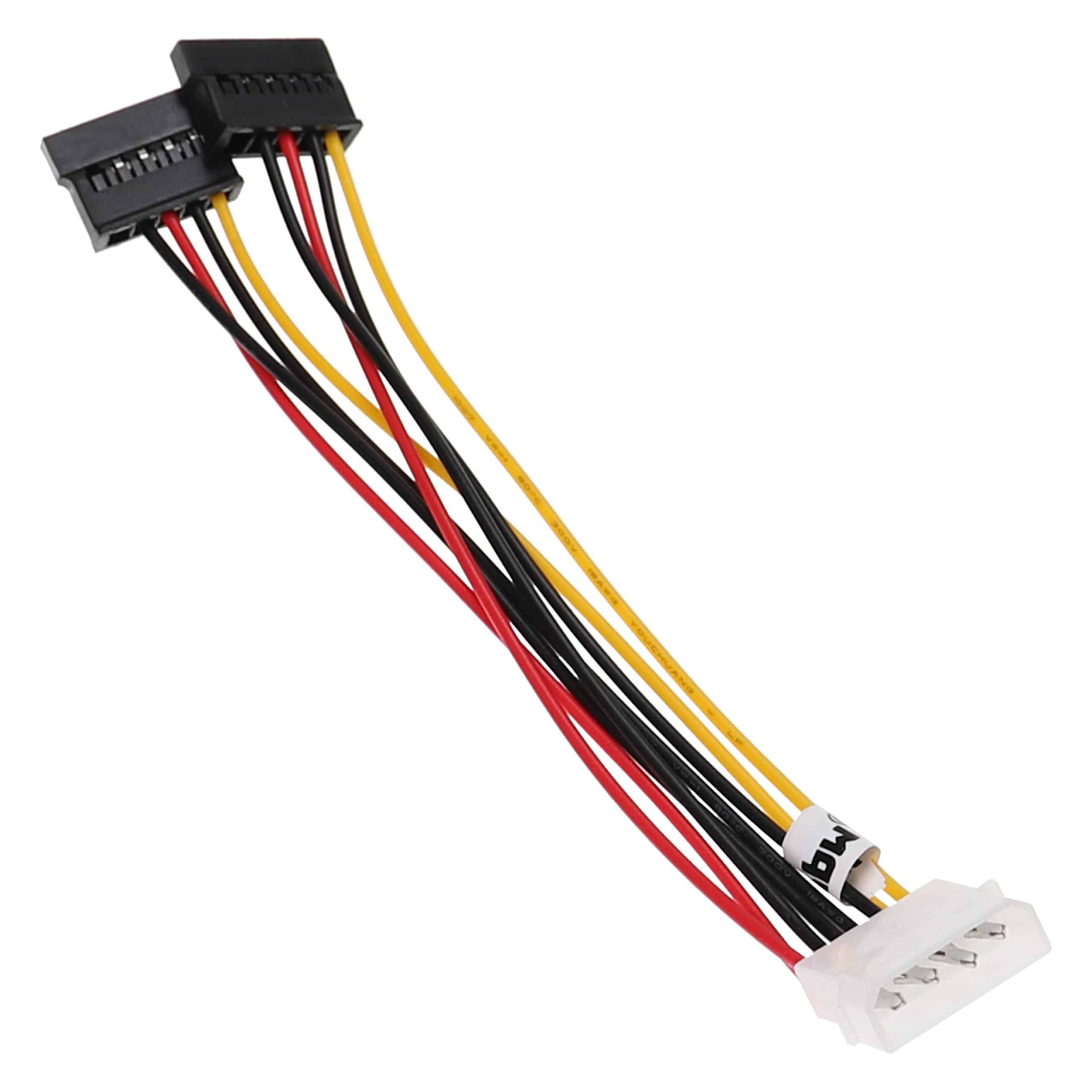 Cable de corriente a 2x SATA (h) compatible para discos duros - Cable de corriente Y, 12 cm