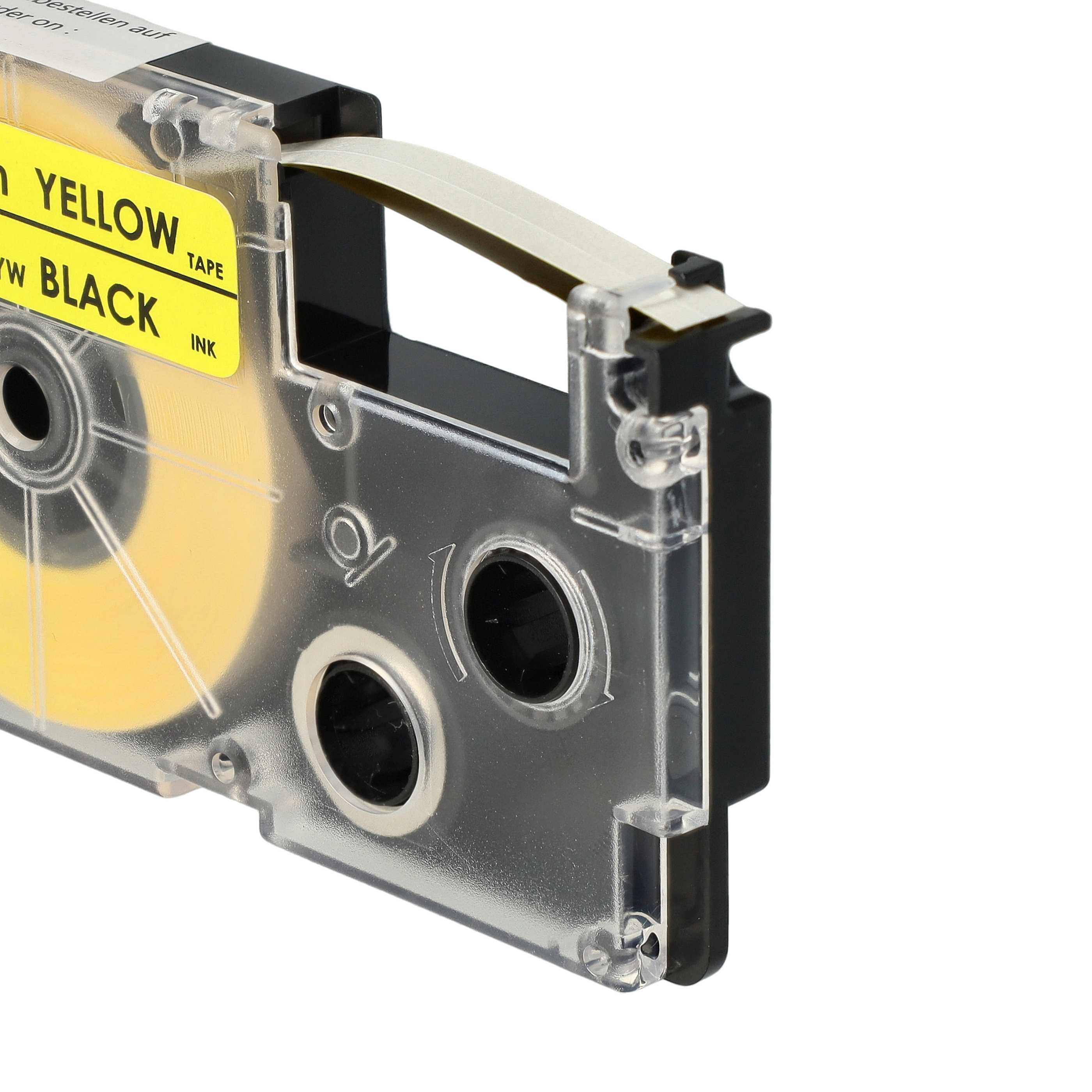 Cassetta nastro sostituisce Casio XR-6YW1, XR-6YW per etichettatrice 6mm nero - giallo