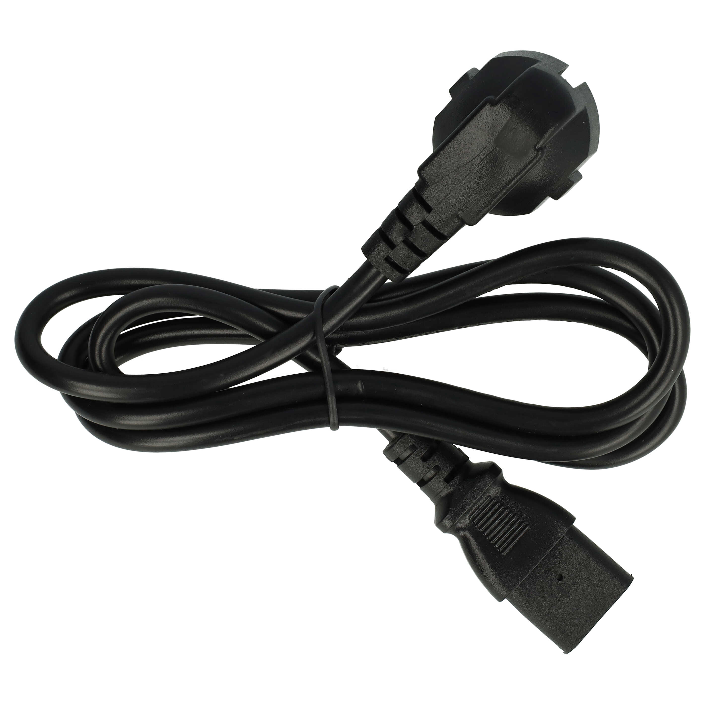Cable de red C13 euroconector compatible con dispositivo IEC por ej. PC, monitor, ordenador - 1,2 m