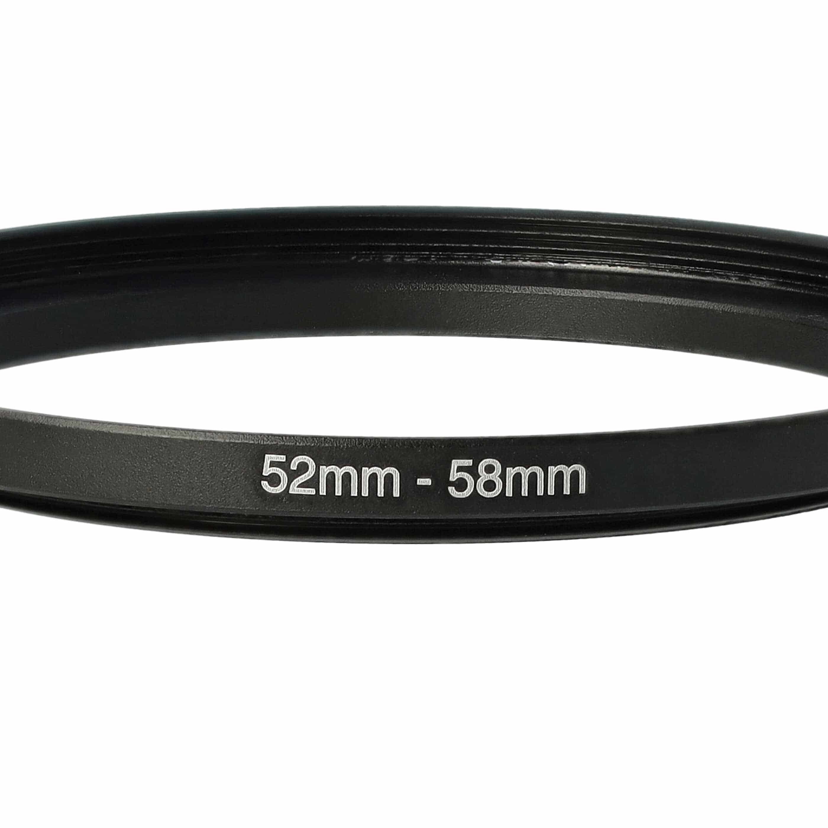 Step-Up-Ring Adapter 52 mm auf 58 mm passend für diverse Kamera-Objektive - Filteradapter