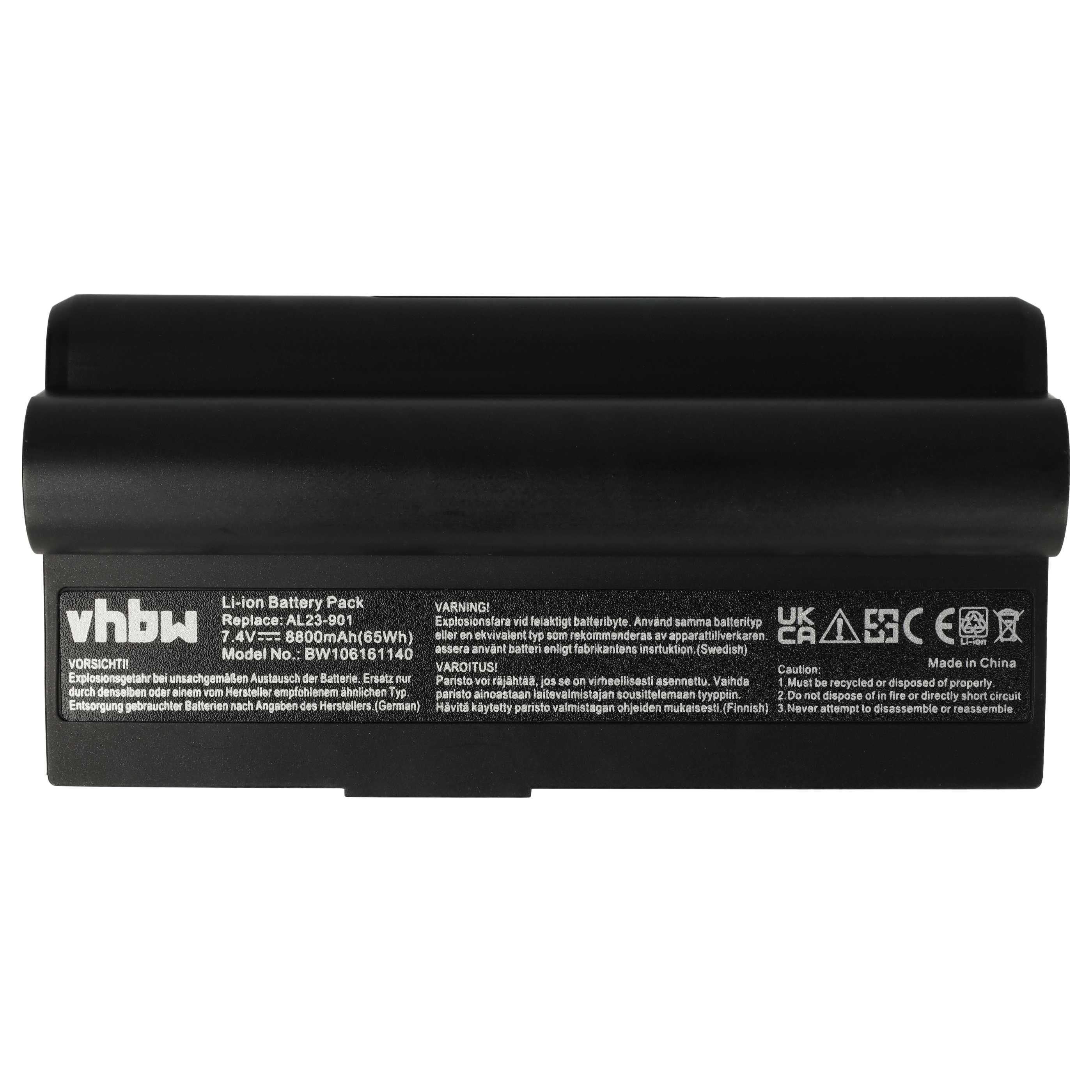 Akumulator do laptopa zamiennik Asus AL23-901, AL22-901, AP22-1000, AL24-1000 - 8800 mAh 7,4 V Li-Ion, czarny