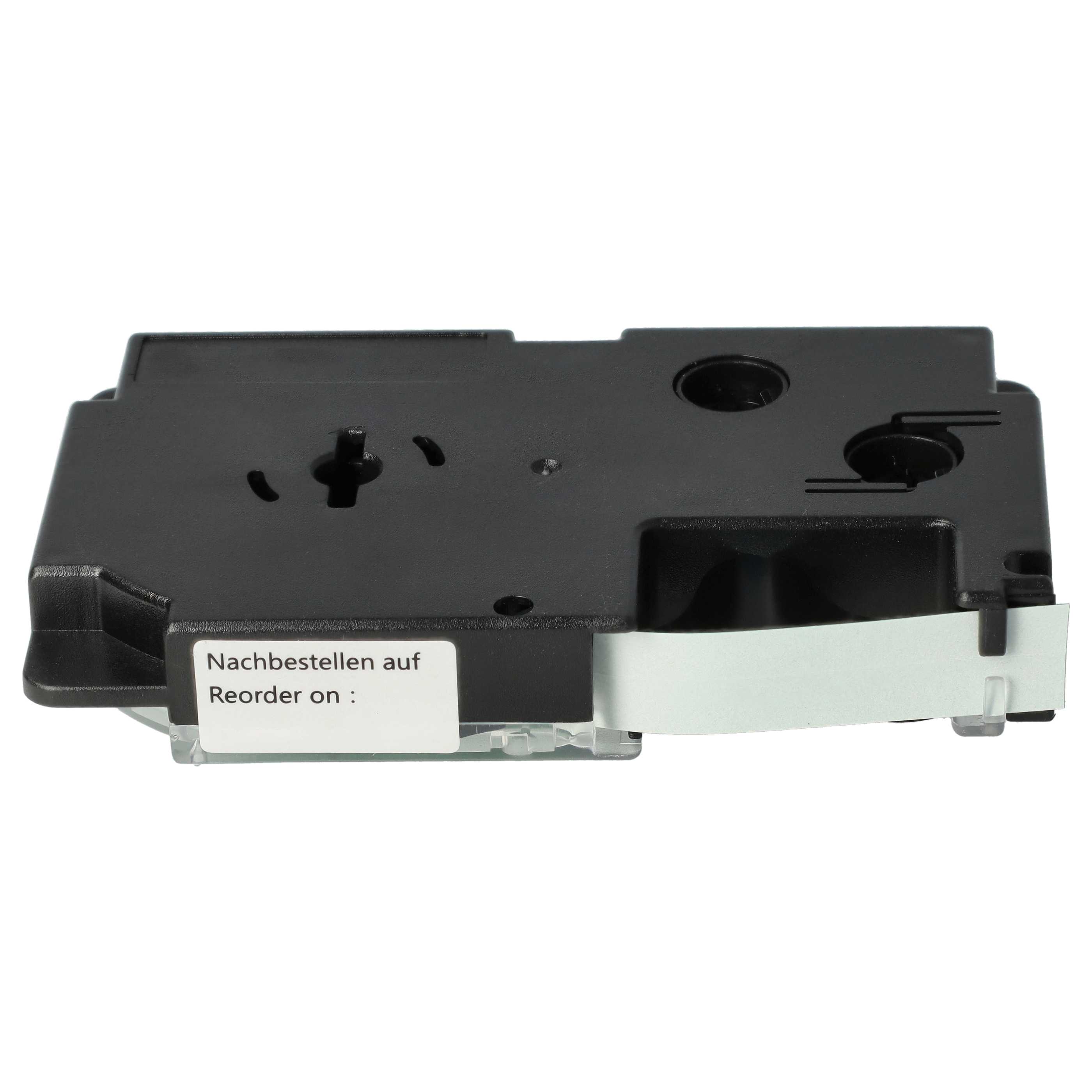 Label Tape replaces Casio XR-9GN1, XR-9GN - 9 mm Black to Green