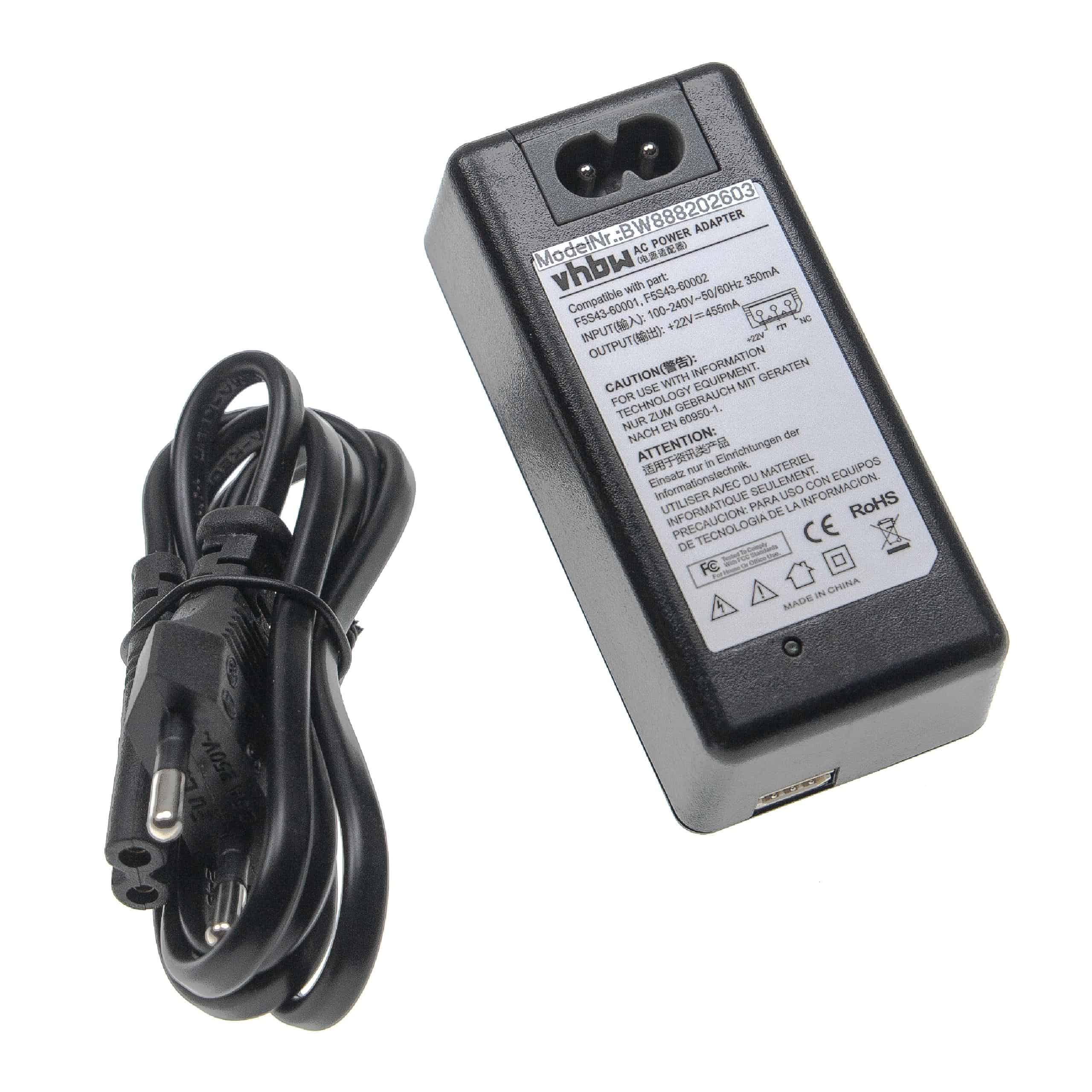 Mains Power Adapter replaces HP F5S43-60001, F5S43-60002 for Printer