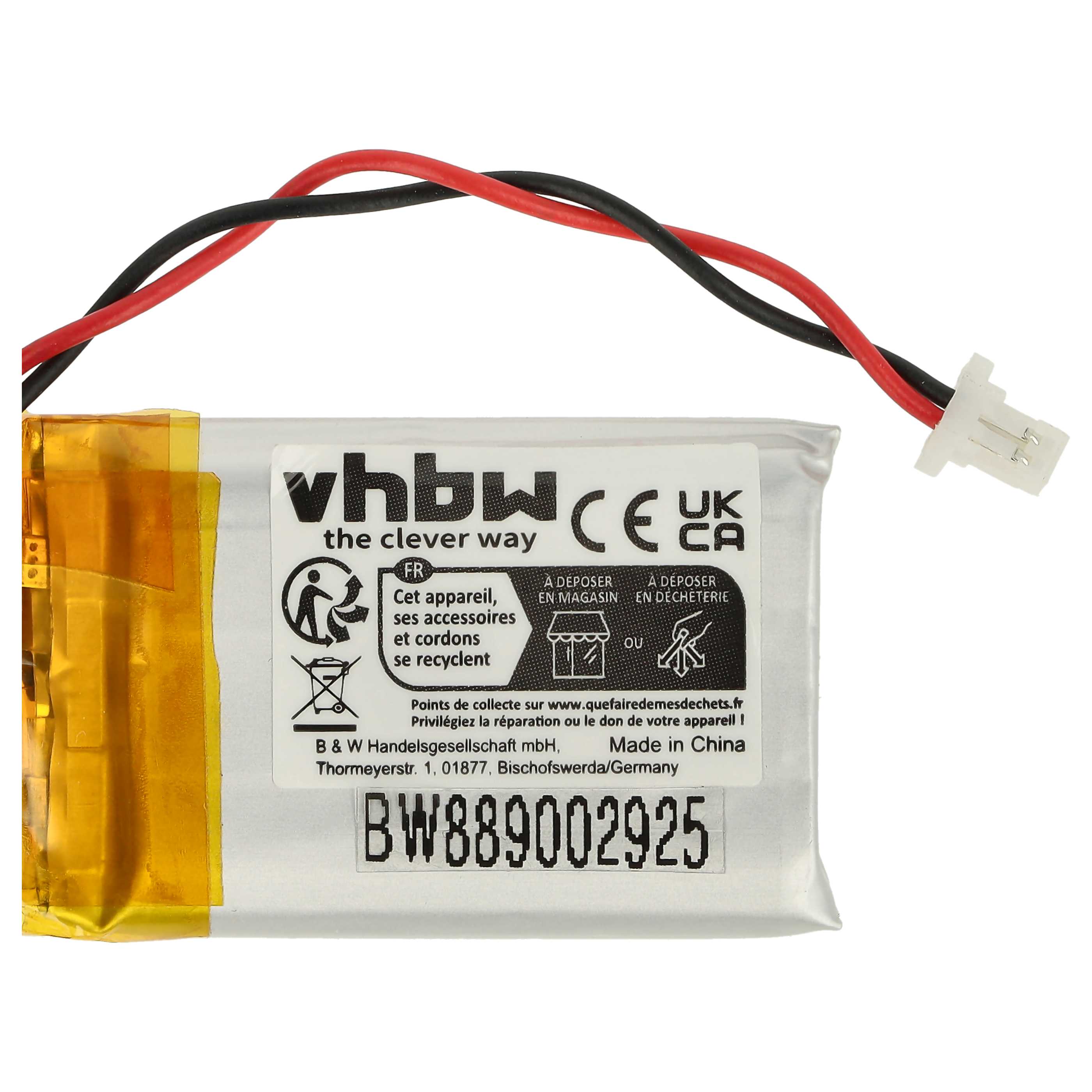 Akumulator do słuchawek bezprzewodowych zamiennik GMB452233 - 365 mAh 3,7 V LiPo