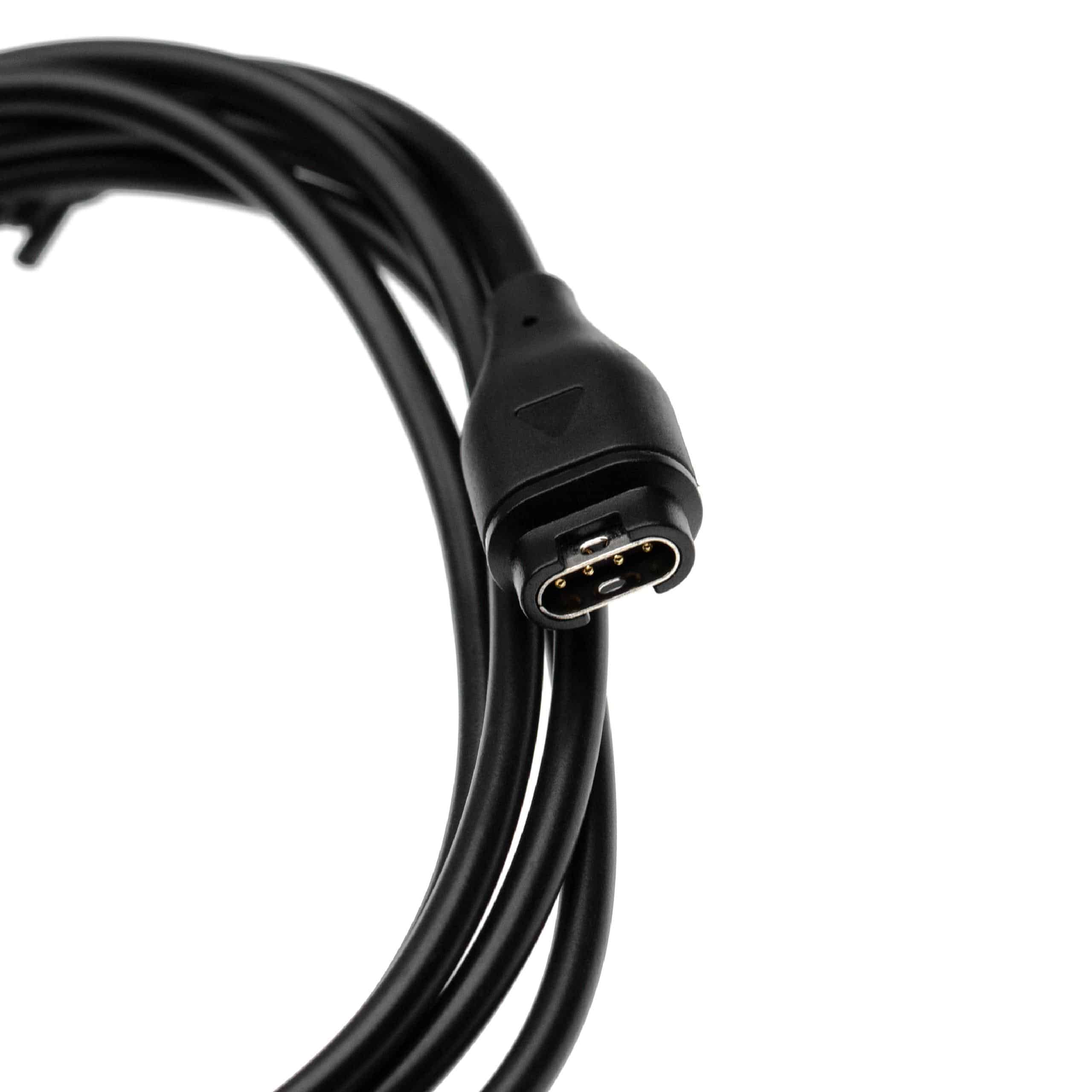 Cable de carga USB para smartwatch - negro 100 cm