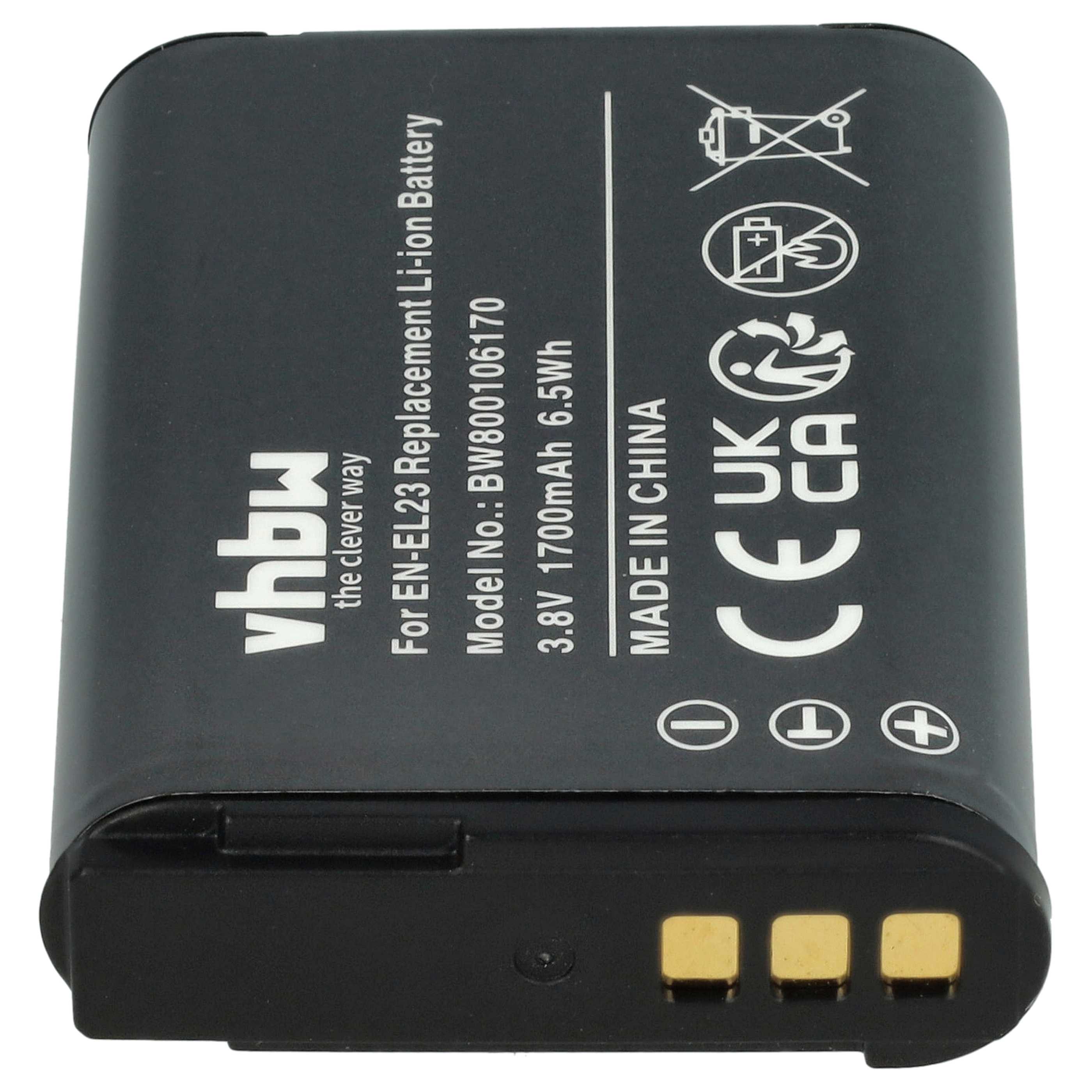 2x Akku für Nikon wie EN-EL23 1700mAh
