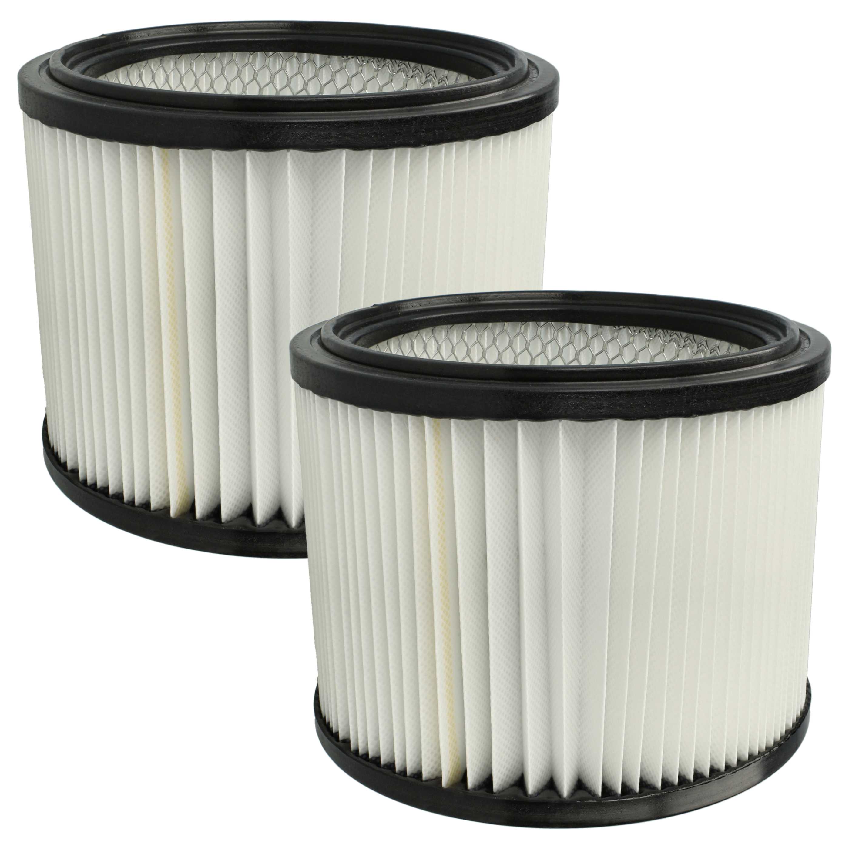 2x cartridge filter replaces Starmix FPP 5000 HEPA WS, 460475 for Starmix Vacuum Cleaner, black / white