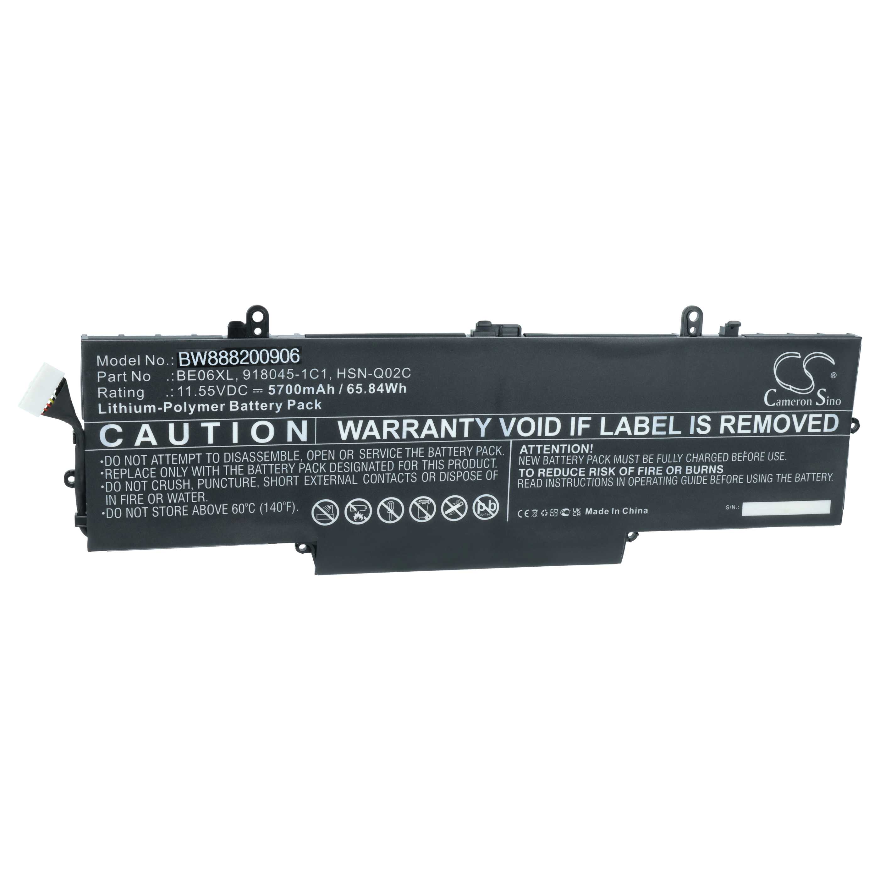 Akumulator do laptopa zamiennik HP 918045-2C1, 918045-271, 918045-1C1 - 5700 mAh 11,55 V LiPo, czarny