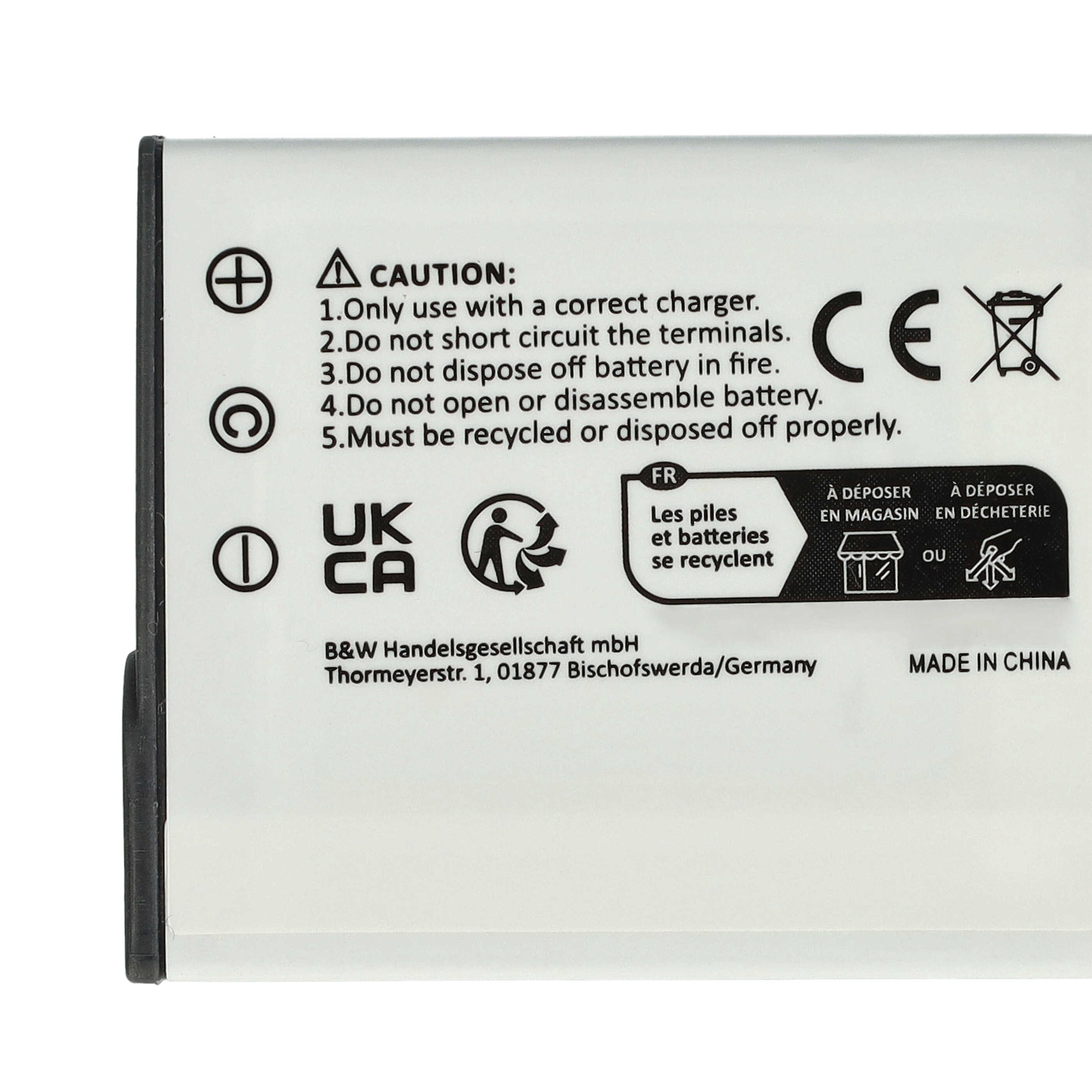 Batterie remplace Sony NP-FG1, NP-BG1 pour appareil photo - 950mAh 3,6V Li-ion