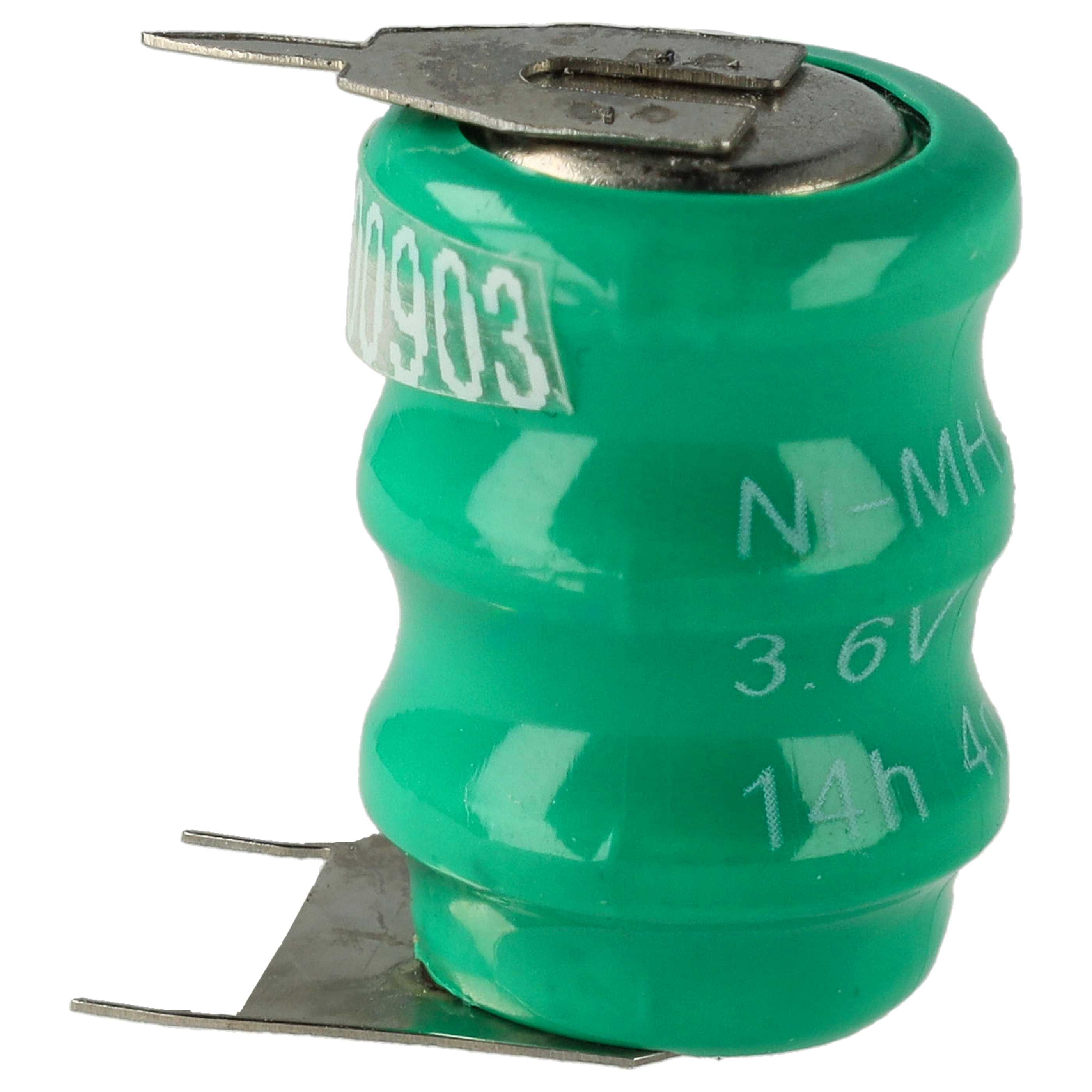Button Cell Battery Type V40H 3 Pins for Model Building Solar Lamps etc. - 40 mAh 3.6 V NiMH