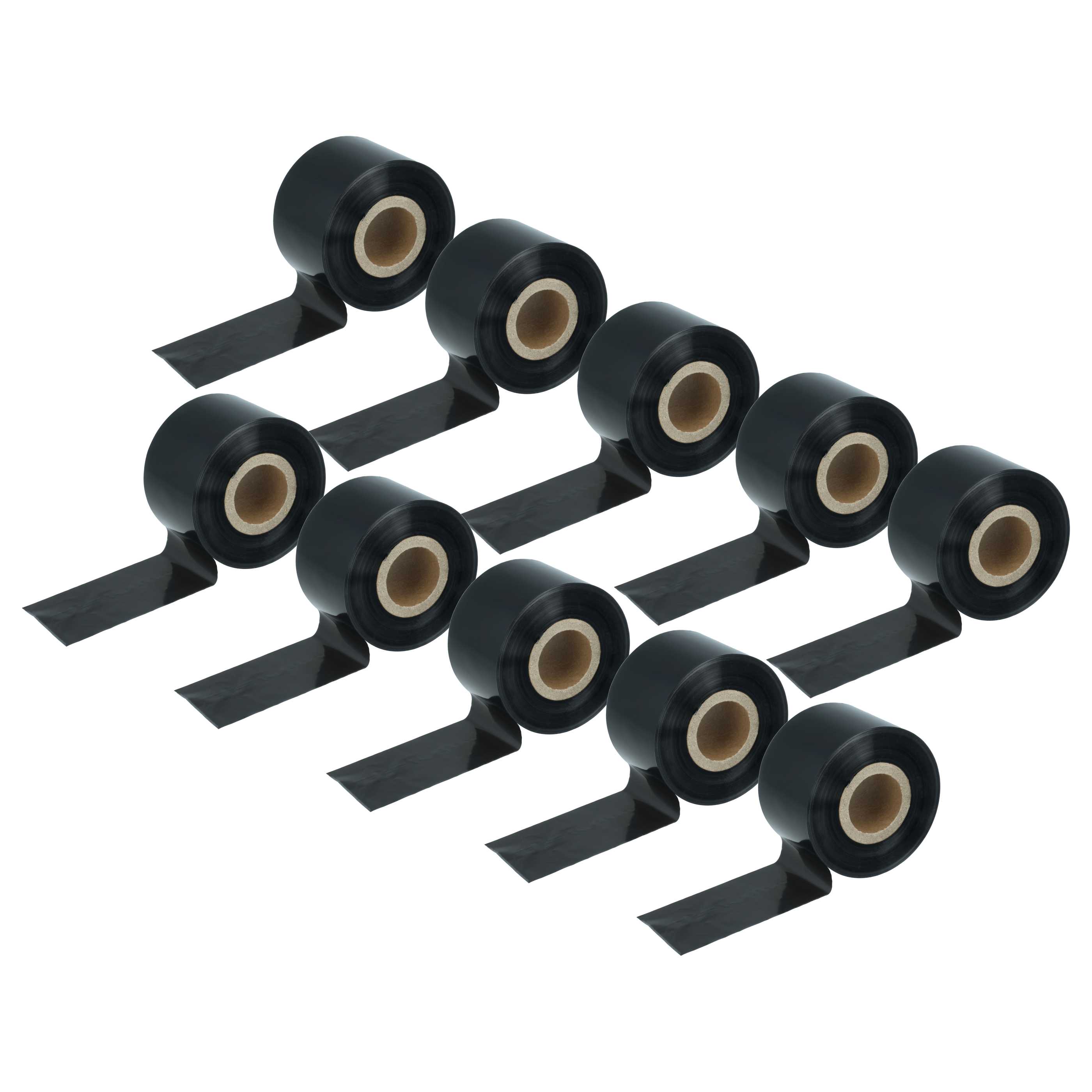 10x Thermotransferband passend für Godex, Printronix, TSC, Valentin Drucker u.a. - 40 mm x 300 m, Wachs-Plus