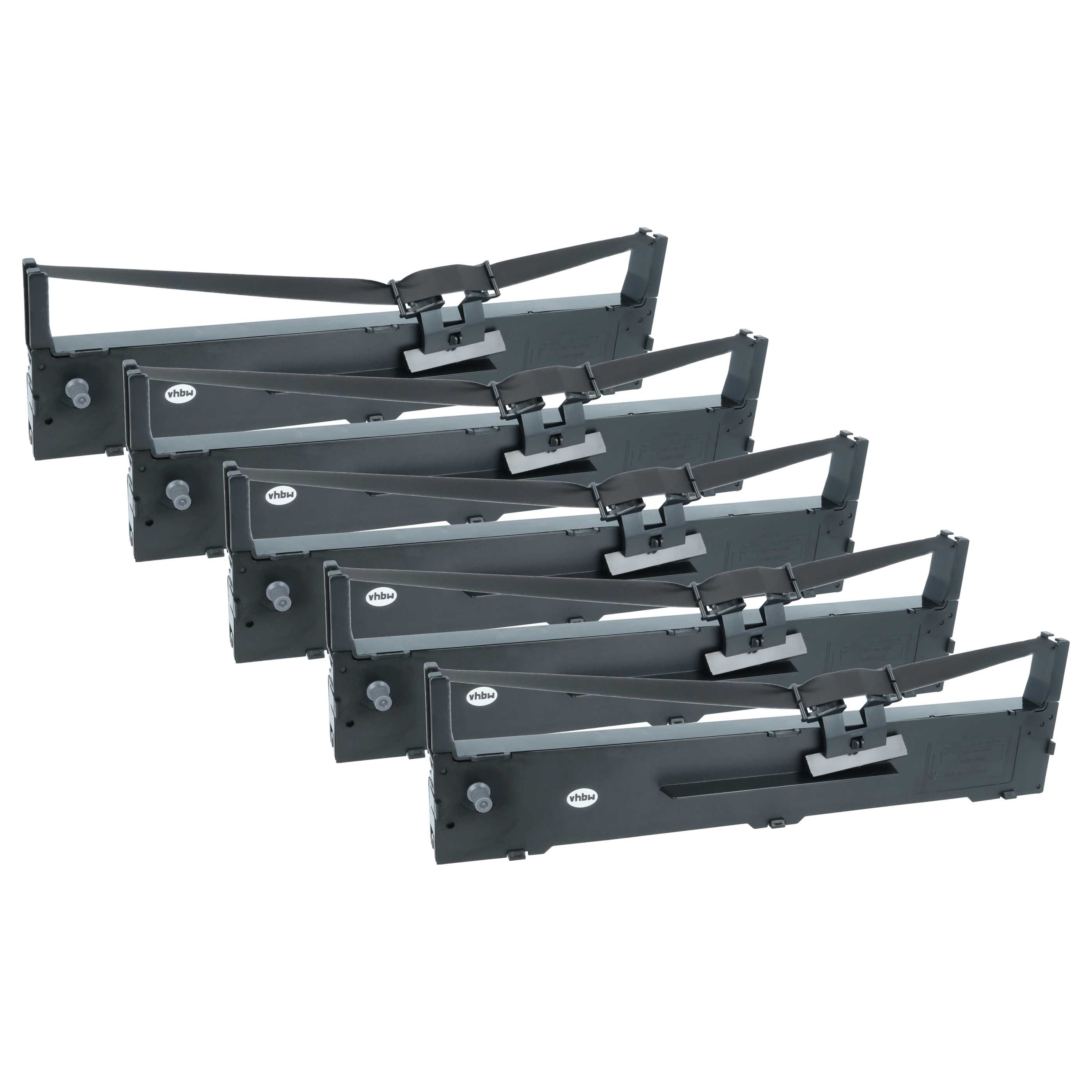 5x Cinta de escritura reemplaza Epson C13S015337 para impresora agujas / recibos Epson - Negro