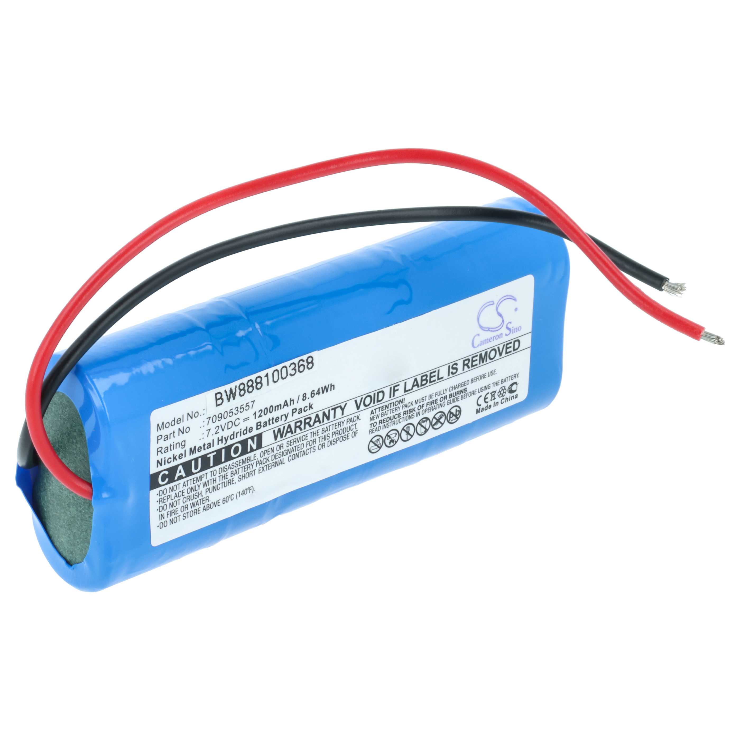 Batería reemplaza Seik 709053557 sistema control - 1200mAh 7,2V NiMH