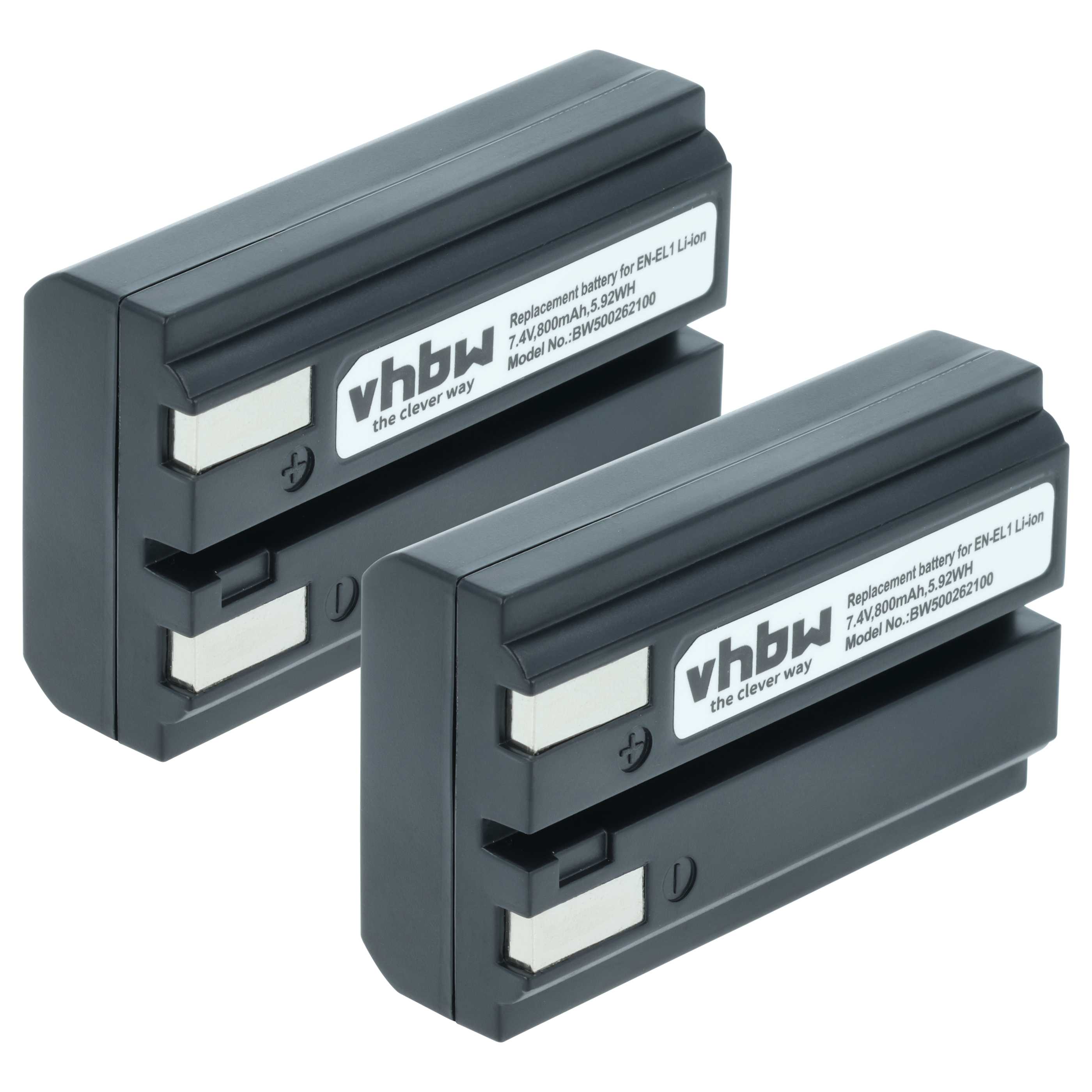 2x Akku für Nikon wie EN-EL1 / Minolta NP-800