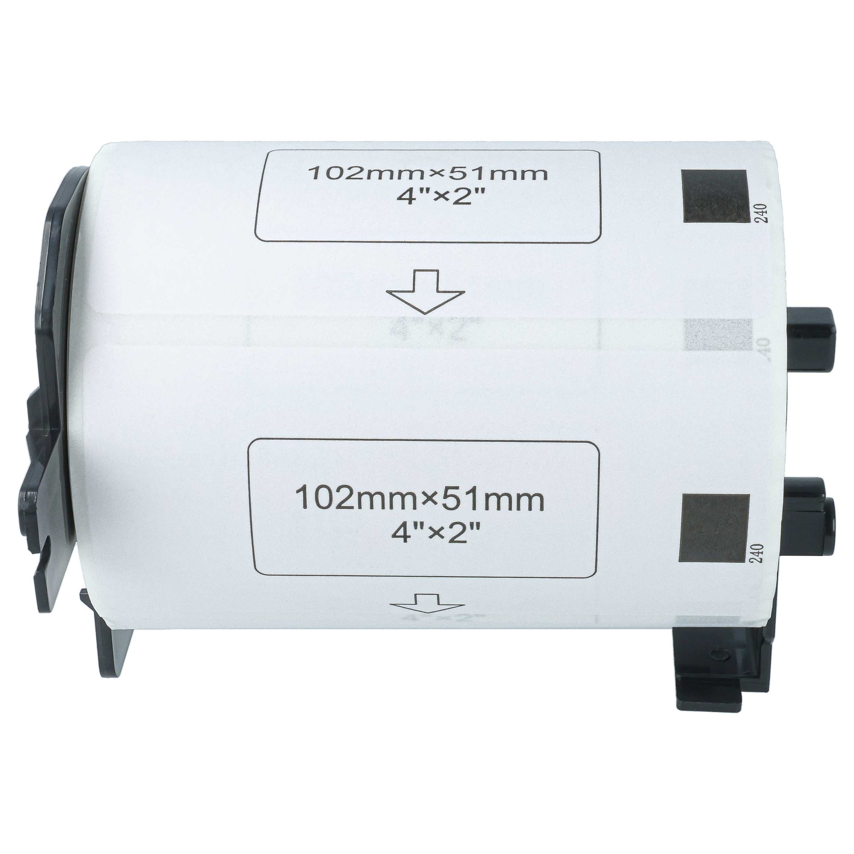 Étiquette remplacent Brother DK-11240 pour imprimante étiqueteuse - 102mm x 51mm + support