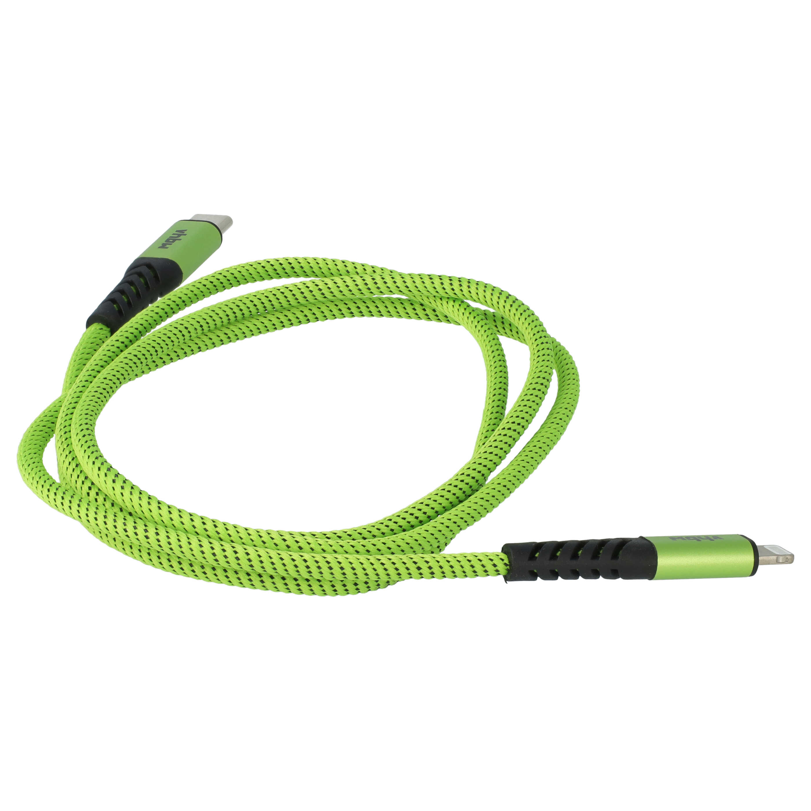 2x Lightning Kabel auf USB C, Thunderbolt 3 passend für Apple MacBook Apple iOS Geräte - Grün Schwarz, 100cm