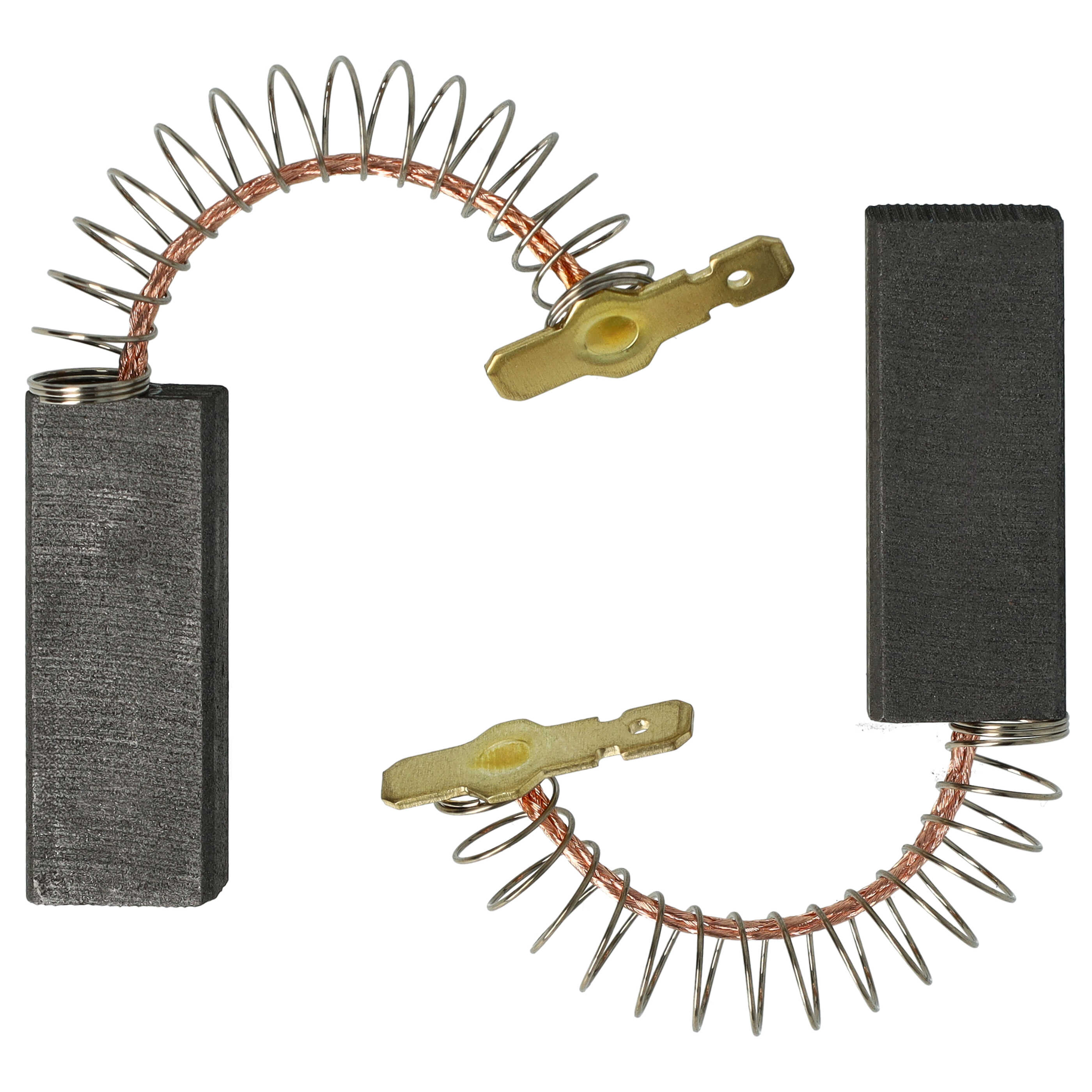 2x Spazzola carbone sostituisce Bosch 154740 per utensili + molla + manicotto spina piatta, 5 x 12 x 33 mm