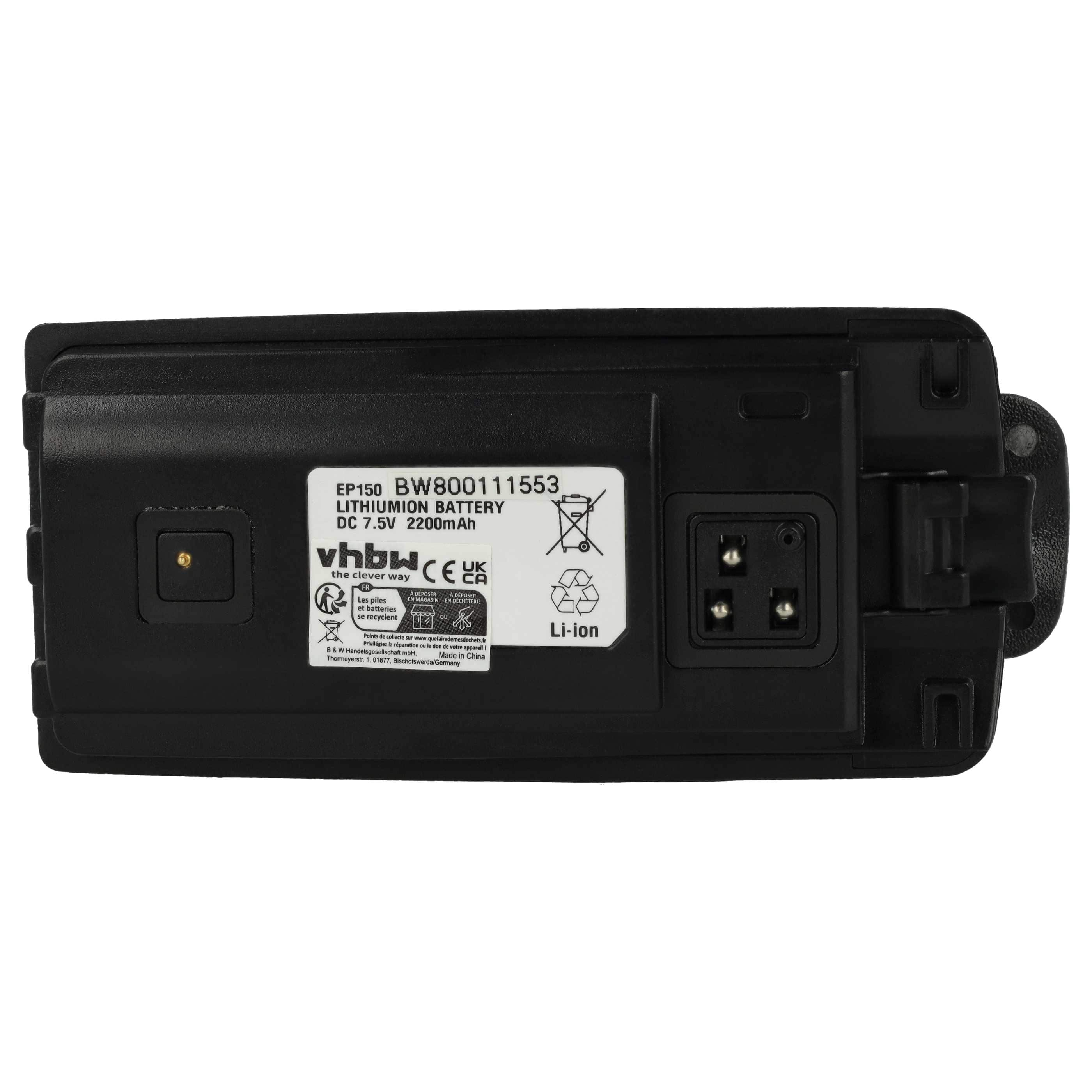 Radio Battery replaces Motorola 6080384X65, RLN6305, PMNN6035, RLN6305B - 2200 mAh 7.5 V Li-Ion + Belt Clip