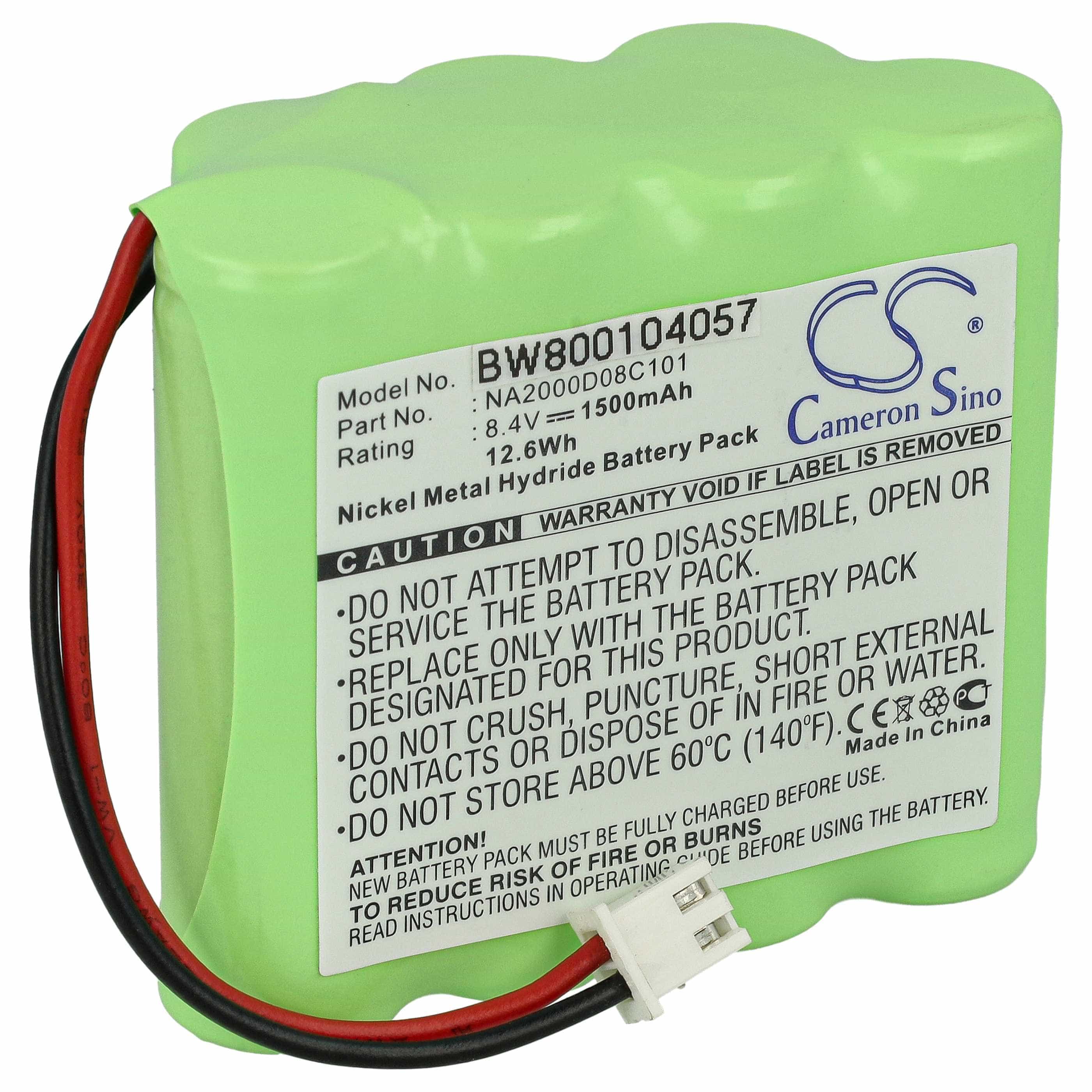 DAB Radio Battery replaces Dual NA2000D08C101 - 1500 mAh 8.4 V NiMH