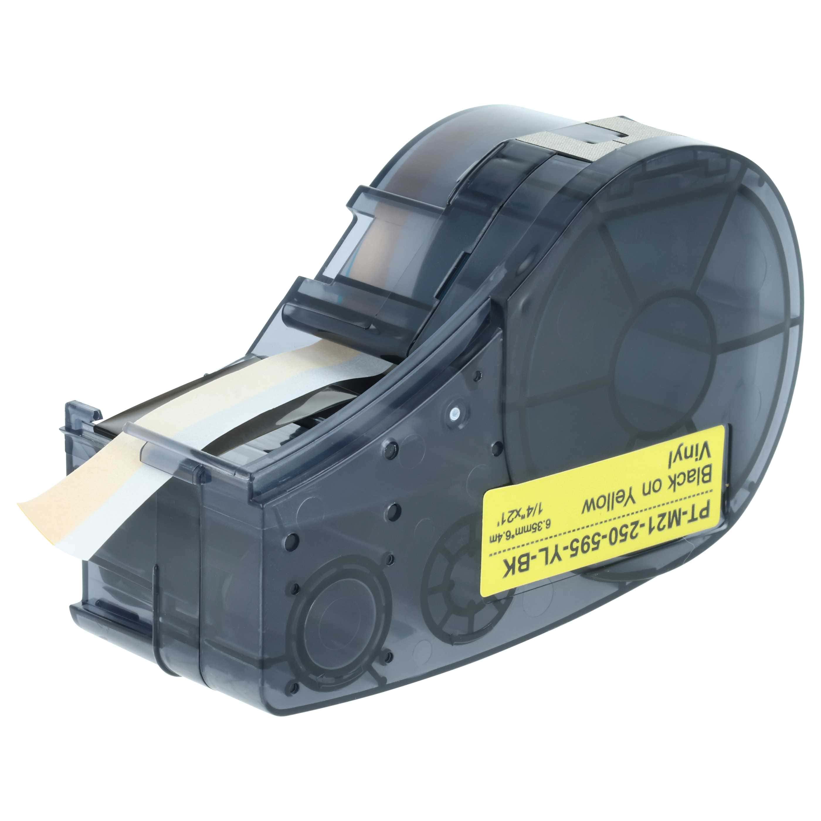 Schriftband als Ersatz für Brady M21-250-595-YL 6,35mm Schwarz auf Gelb, Vinyl