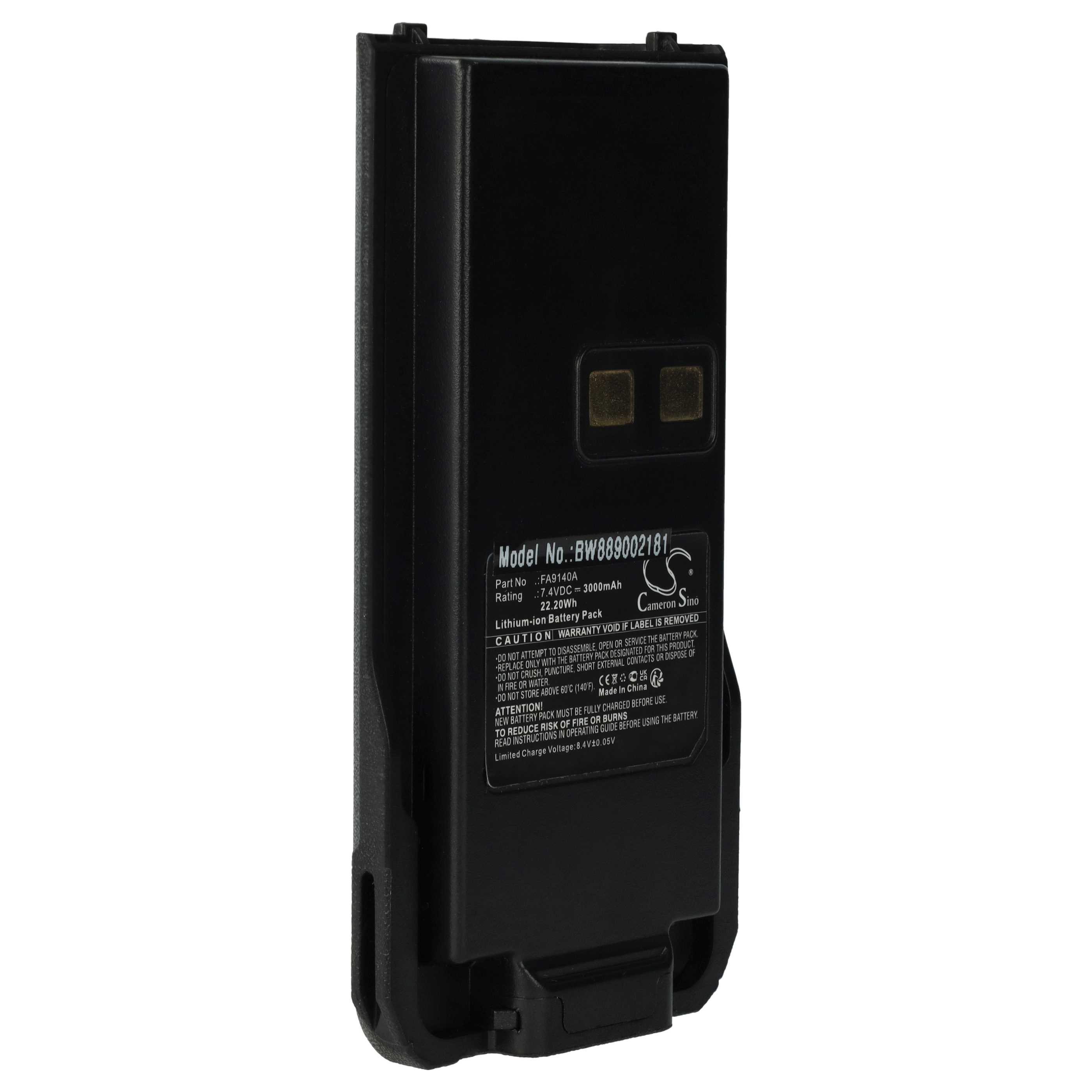 Radio Battery Replacement for Retevis FA9140A - 3000 mAh 7.4 V Li-Ion