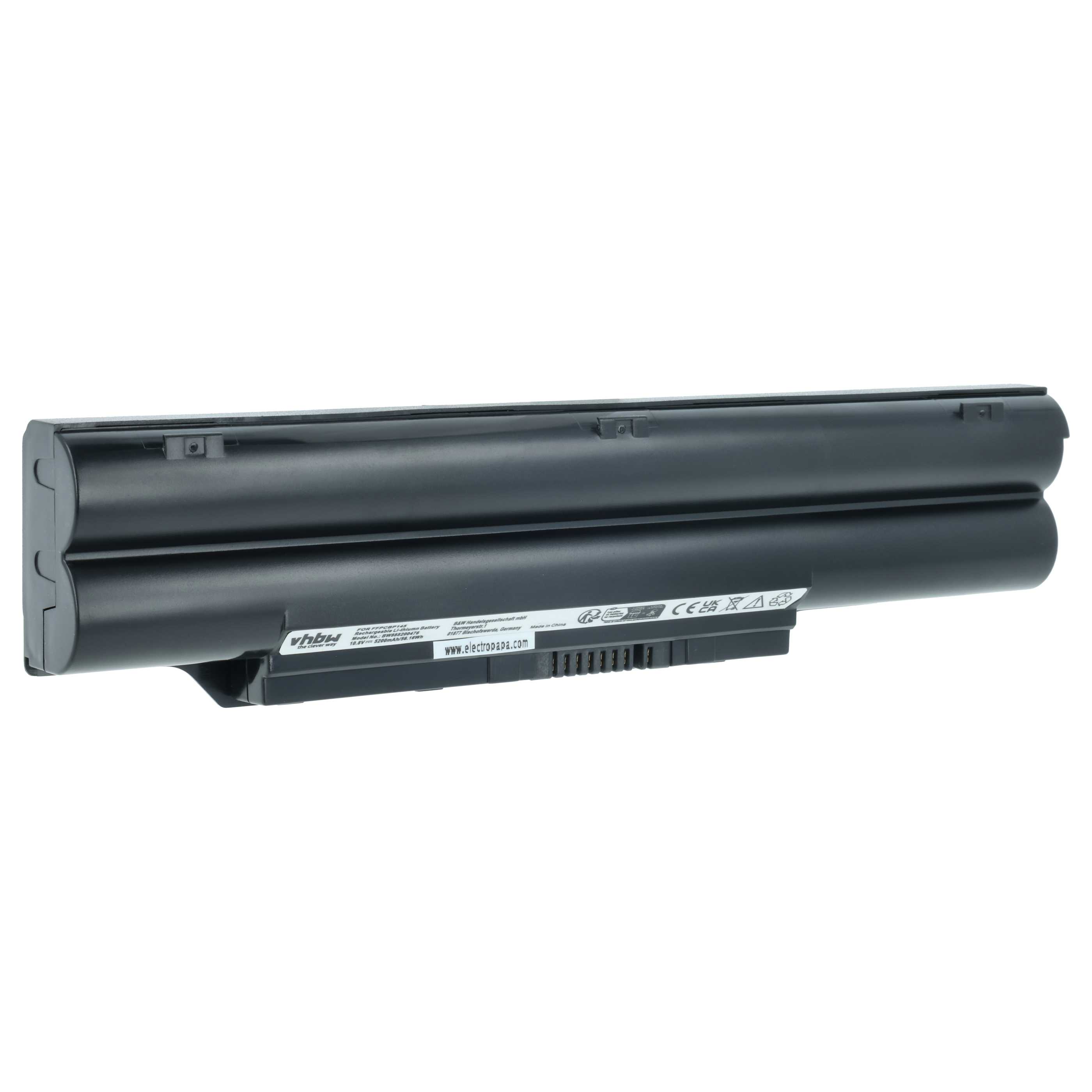 Akumulator do laptopa zamiennik Fujitsu cp293541-01, CP293550-01, CP355510-01 - 5200 mAh 10,8 V LiPo, czarny