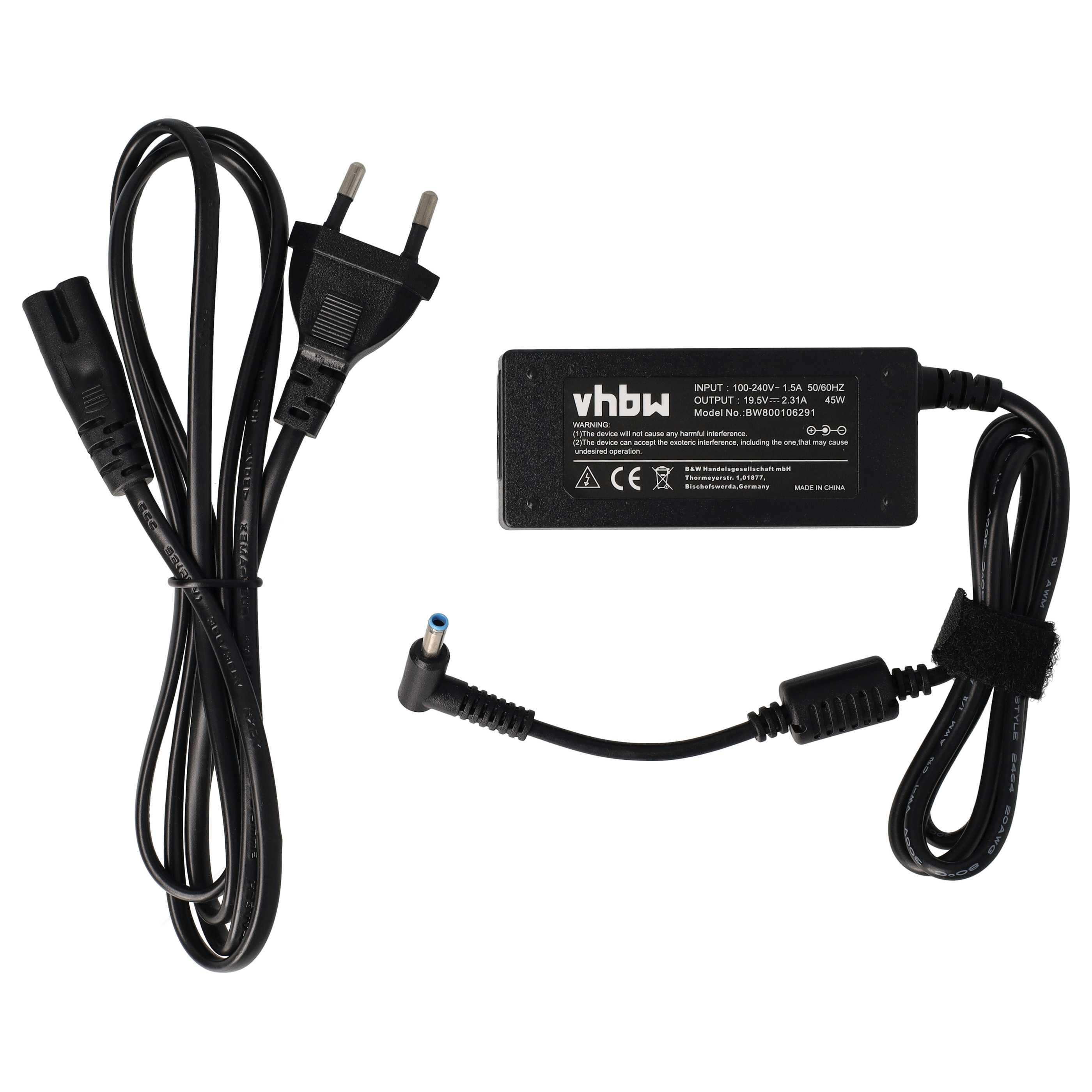 Mains Power Adapter replaces Dell 0CDF57, 04H6NV, 00285K, 03RG0T PA-1450-66D1 for DellNotebook etc., 45 W