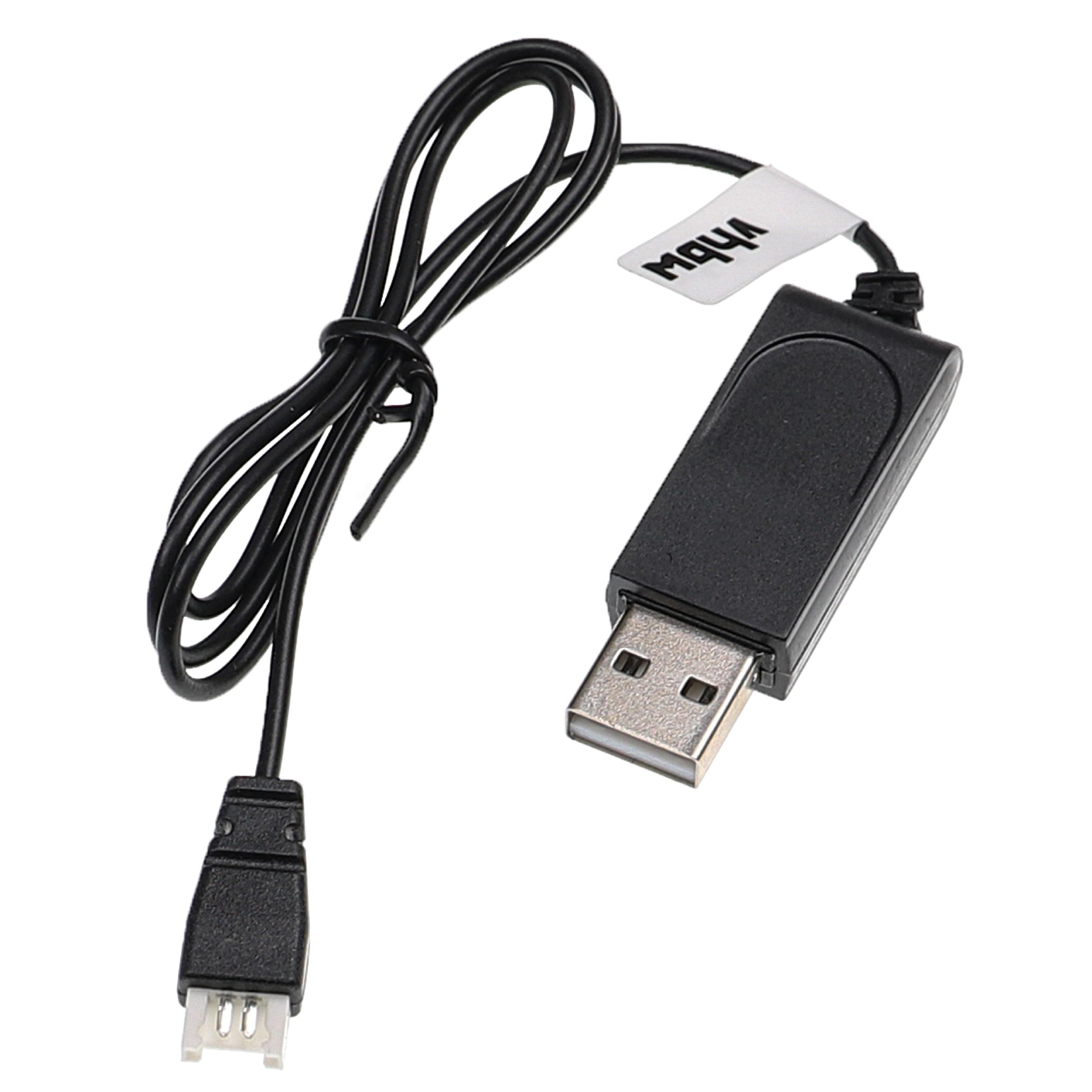 vhbw Cable de carga USB reemplaza Carrera 370410145 para con Carrera dron, cuadricóptero - 60 cm