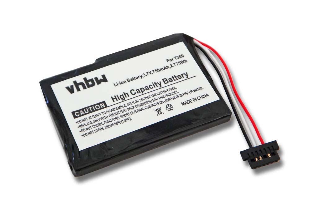 Batterie remplace Mitac 078147XC pour navigation GPS - 750mAh 3,7V Li-ion
