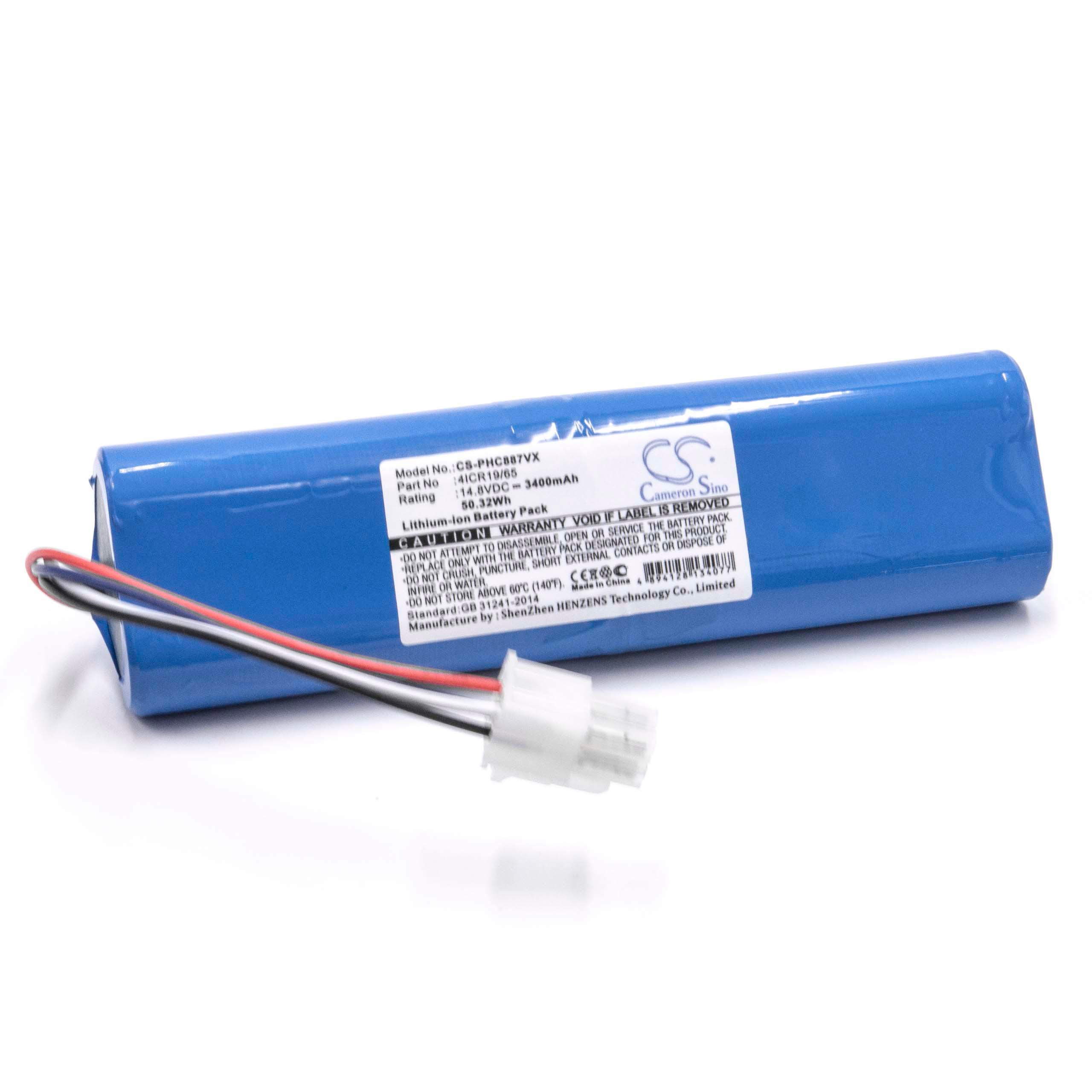 Battery Replacement for Philips 4ICR19/65, CP0111/01 for - 3400mAh, 14.8V, Li-Ion