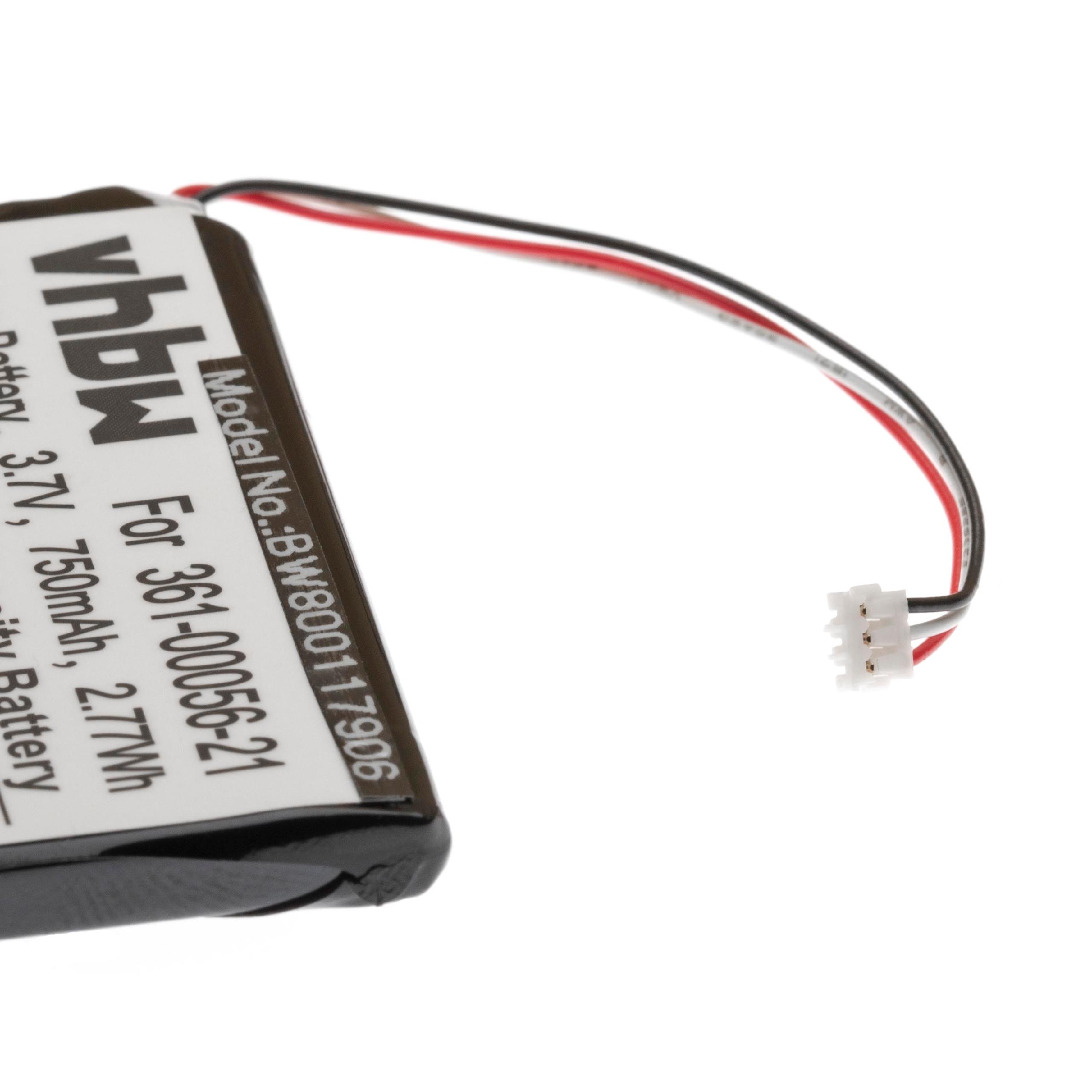 Batterie remplace Garmin 361-00056-21 pour navigation GPS - 750mAh 3,7V Li-ion