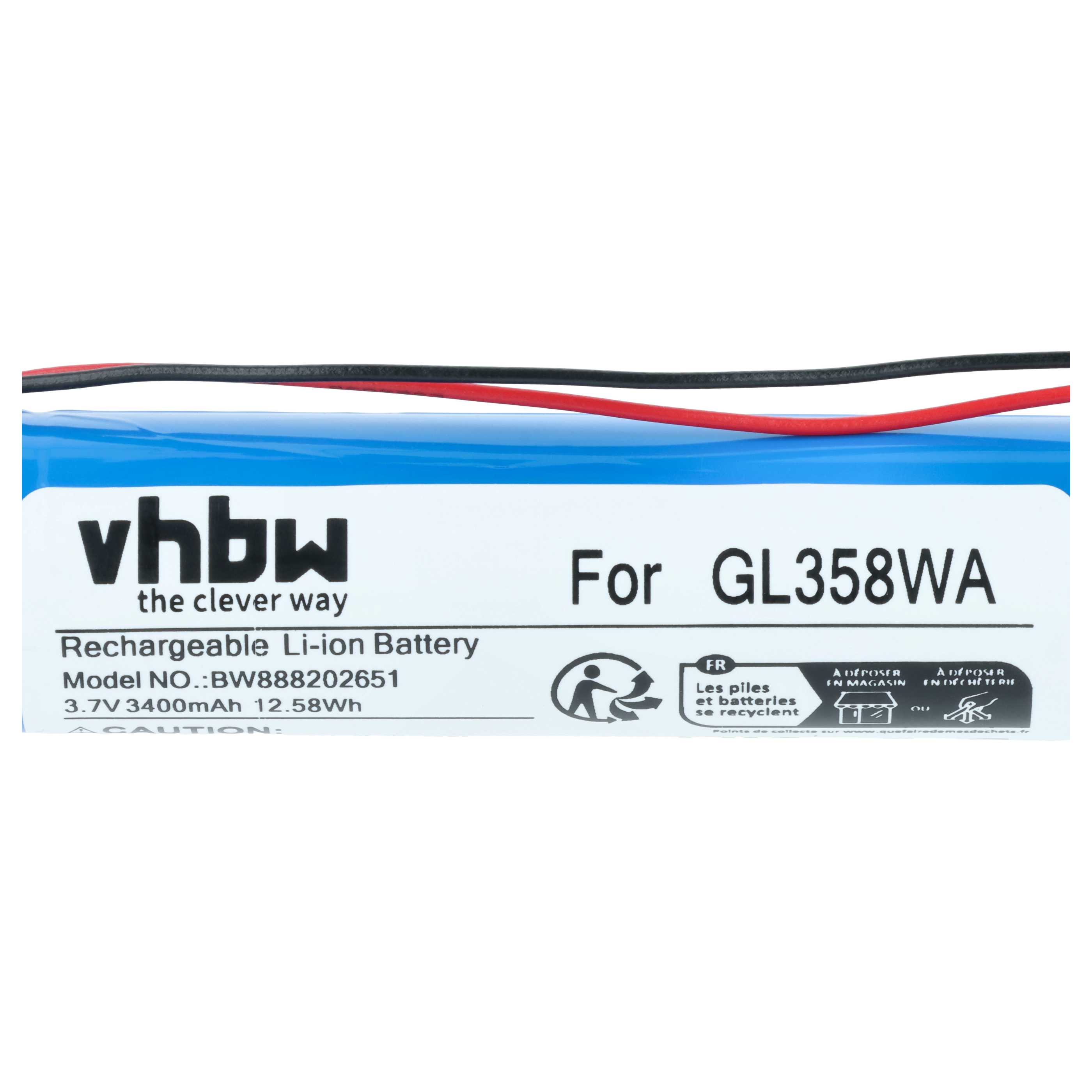 Batterie remplace DJI GL358WA pour manette de drone DJI - 3400mAh 3,7V Li-ion