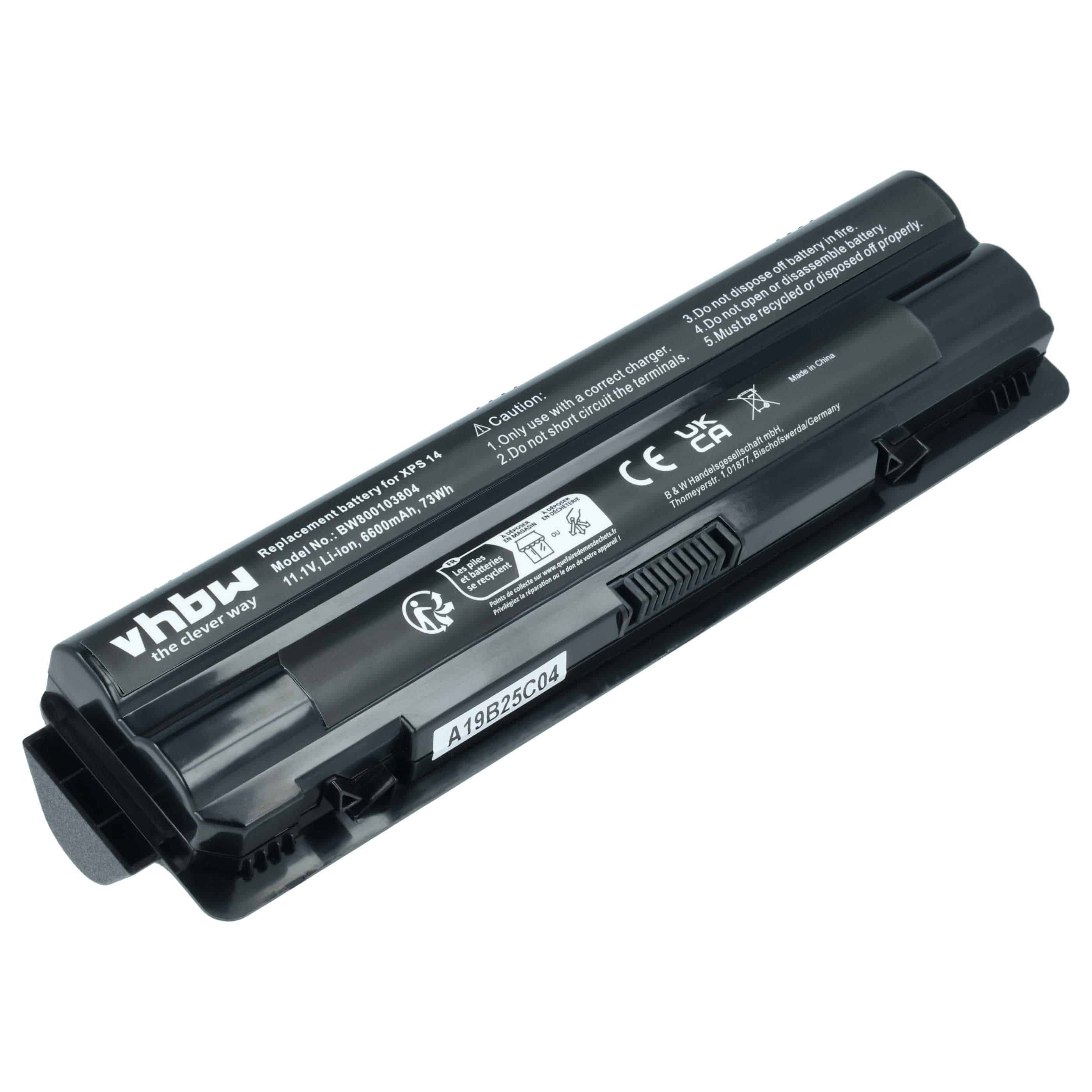 Akumulator do laptopa zamiennik Dell 0R4CN5, 0JWPHF, 312-1123, 08PGNG, 0J70W7 - 6600 mAh 11,1 V Li-Ion, czarny