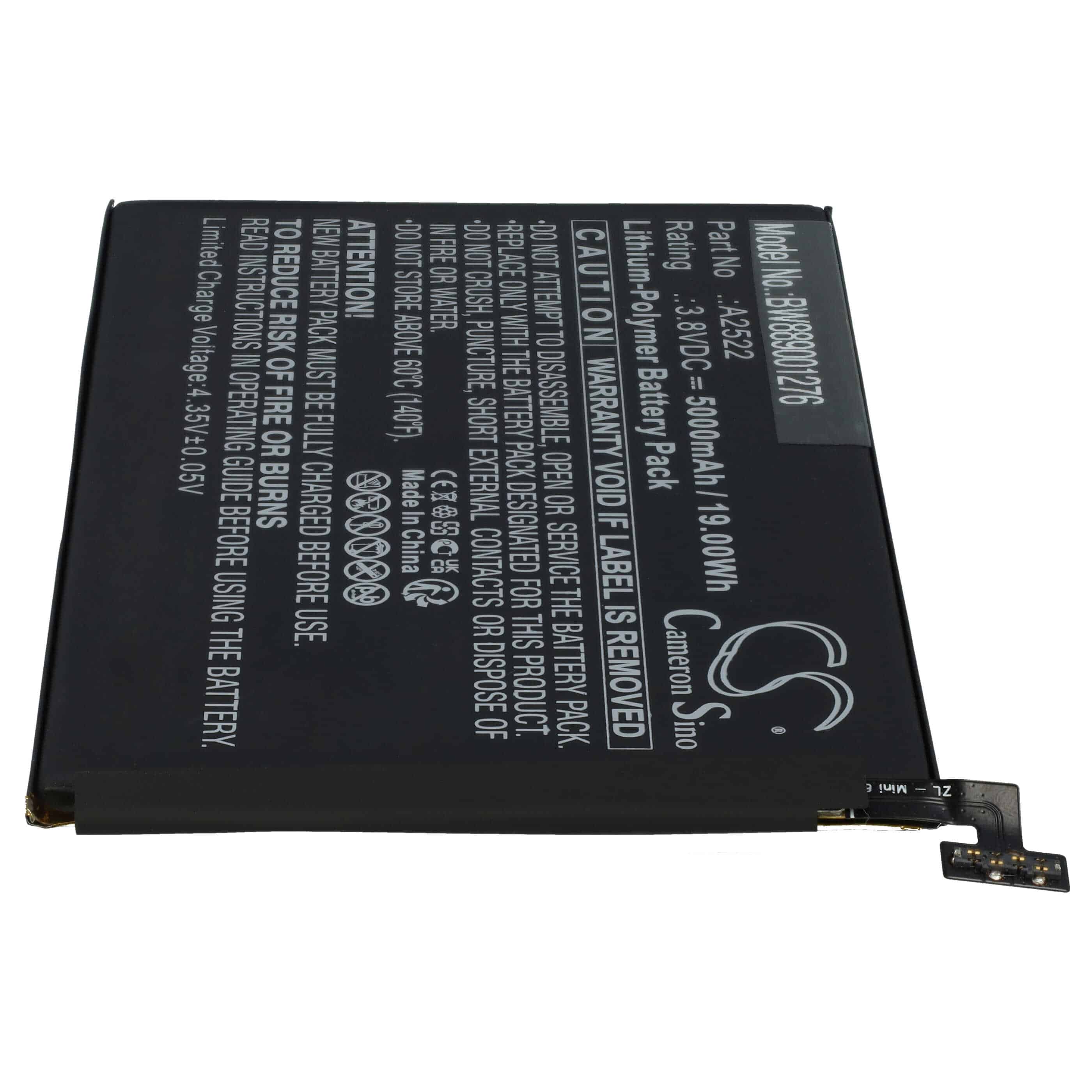 Tablet Battery Replacement for Apple A2522 - 5000mAh 3.8V Li-polymer
