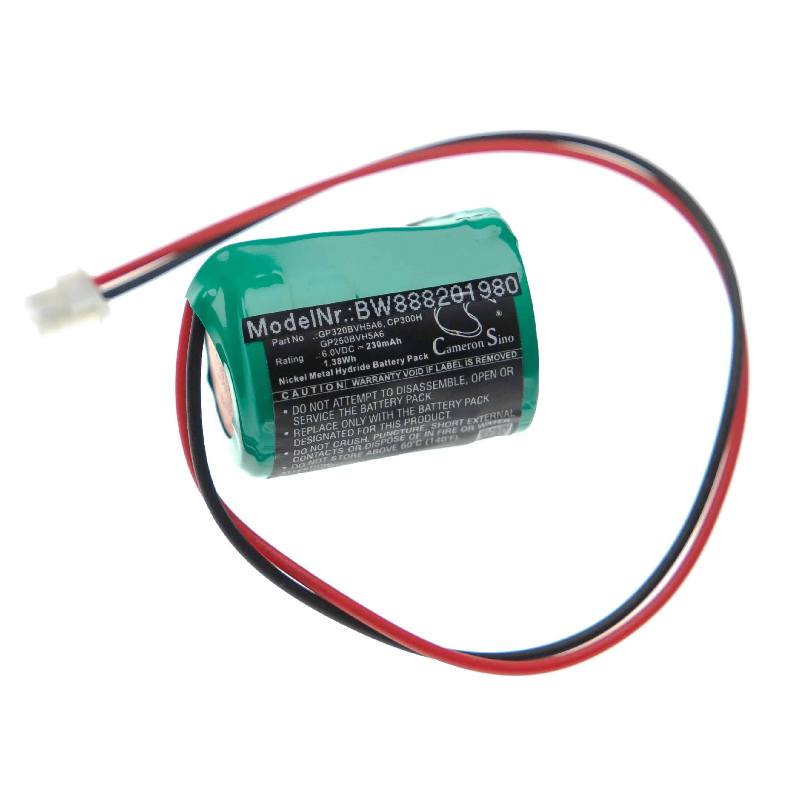 Akumulator do alarmu zamiennik Honeywell GP320BVH5A6, GP250BVH5A6, CP300H - 230 mAh 6 V NiMH