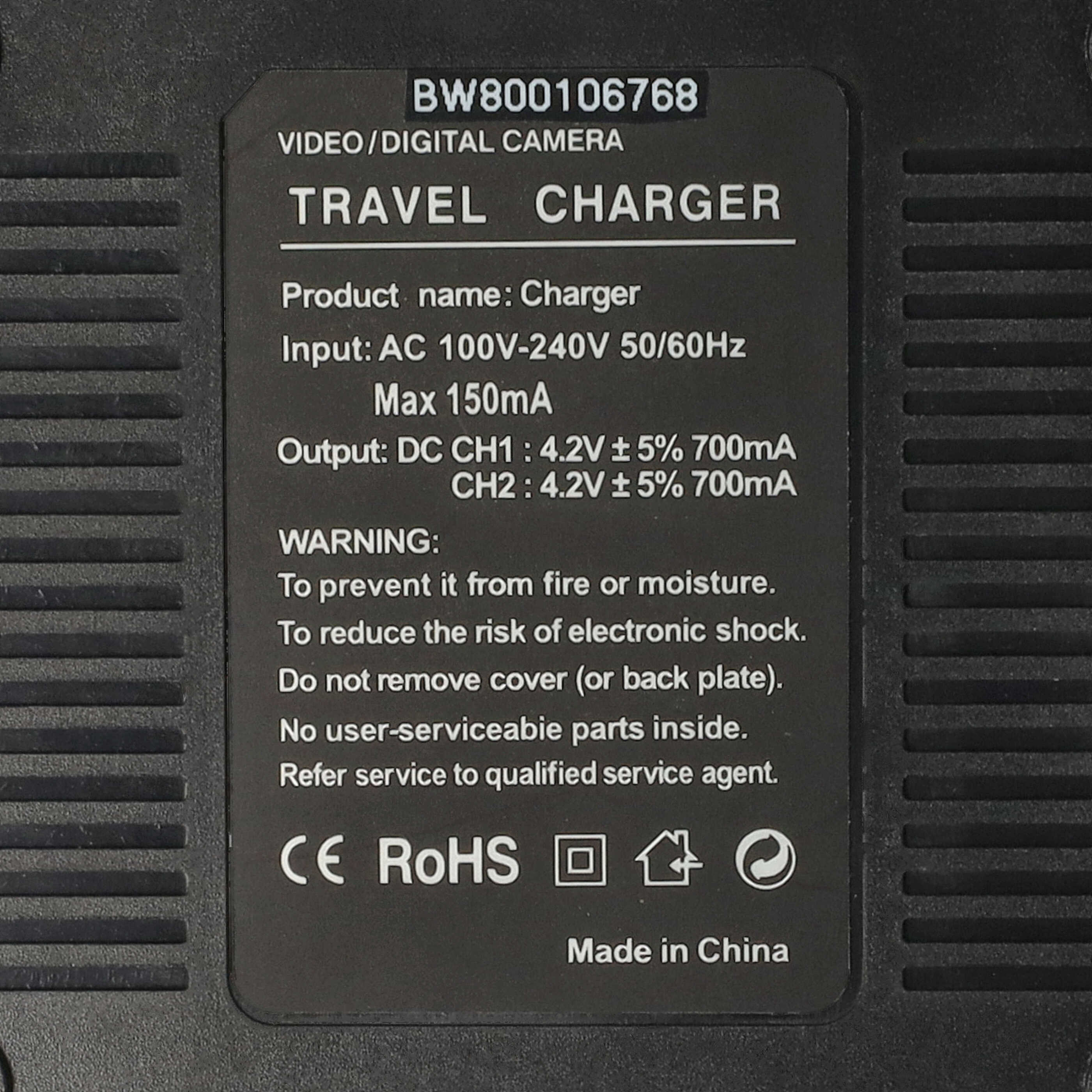 Ładowarka do aparatu Digital Ixus 105is i innych - ładowarka akumulatora 0.5 / 0.9 A, 4.2/8.4 V