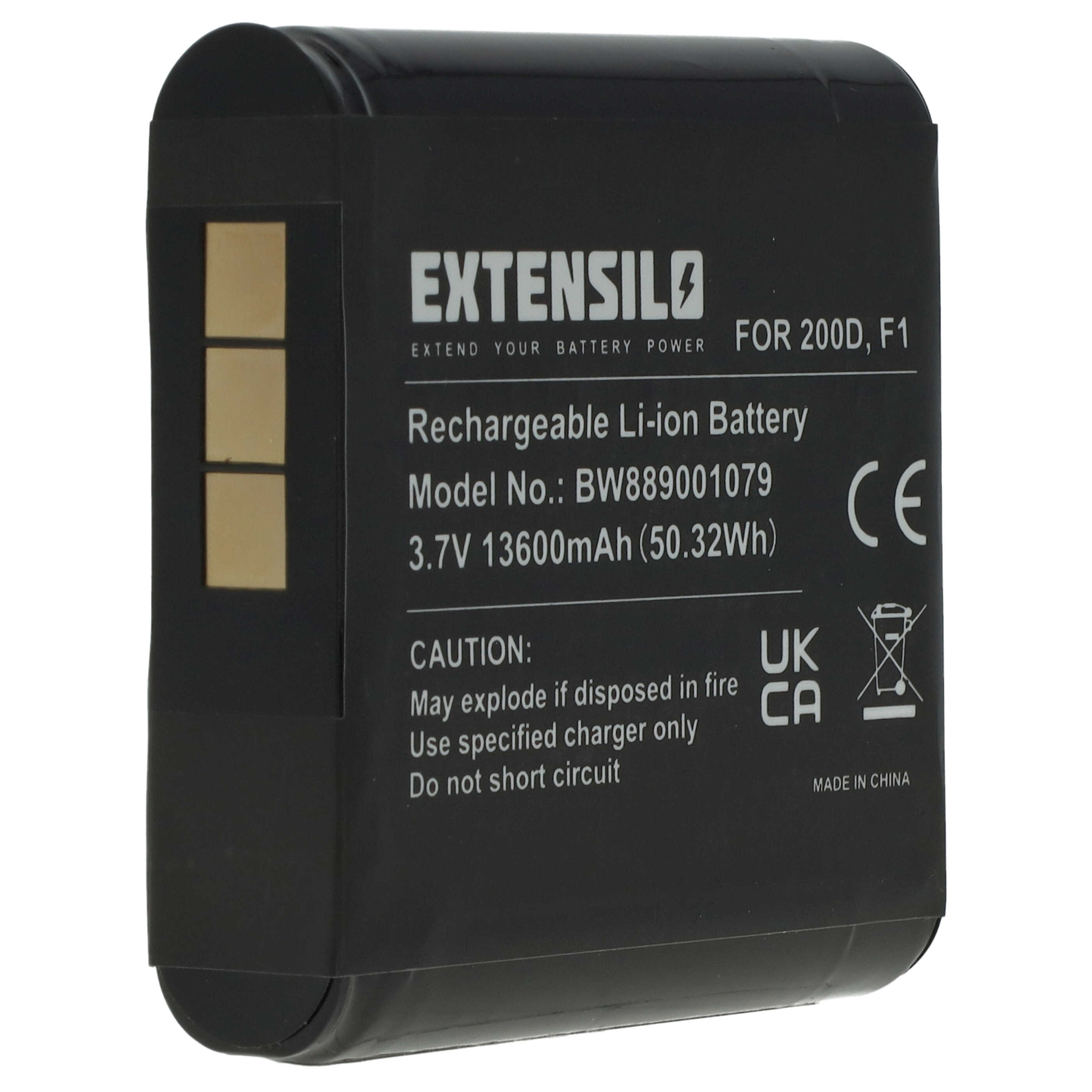 DAB Radio Battery replaces Pure ChargePAK F1, F1 - 13600 mAh 3.7 V Li-Ion
