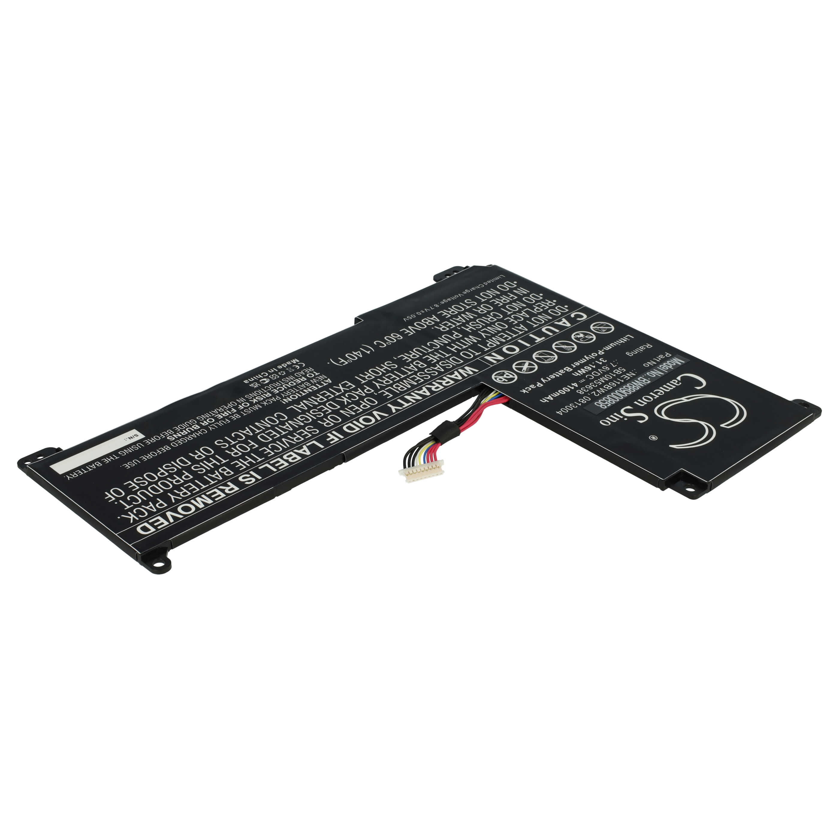 Notebook-Akku als Ersatz für Lenovo 5B10M53638, NE116BW2, 813004 - 4100mAh 7,6V Li-Polymer