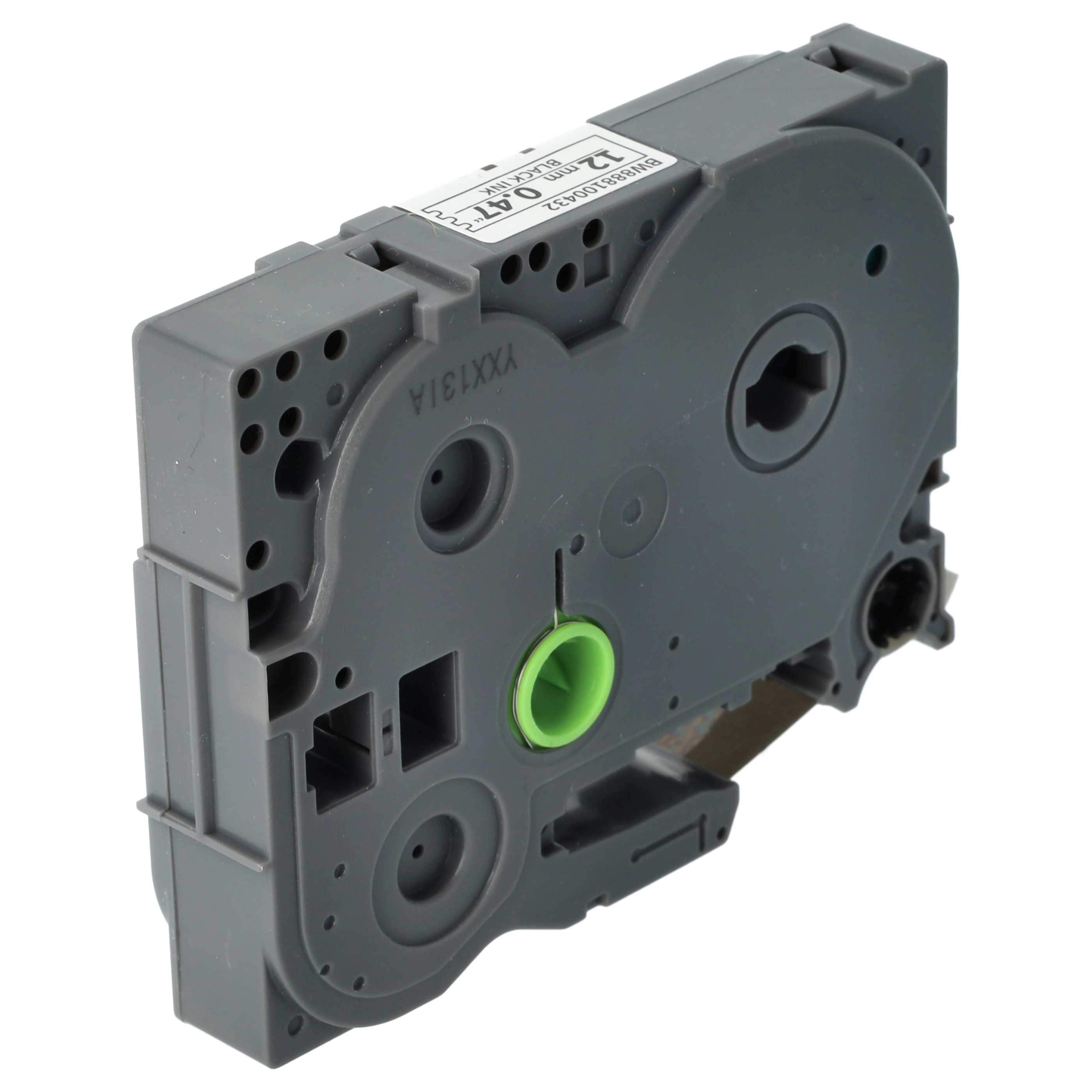 5x Label Tape replaces Brother TZE-S231 - 12 mm Black to White, Extra Stark