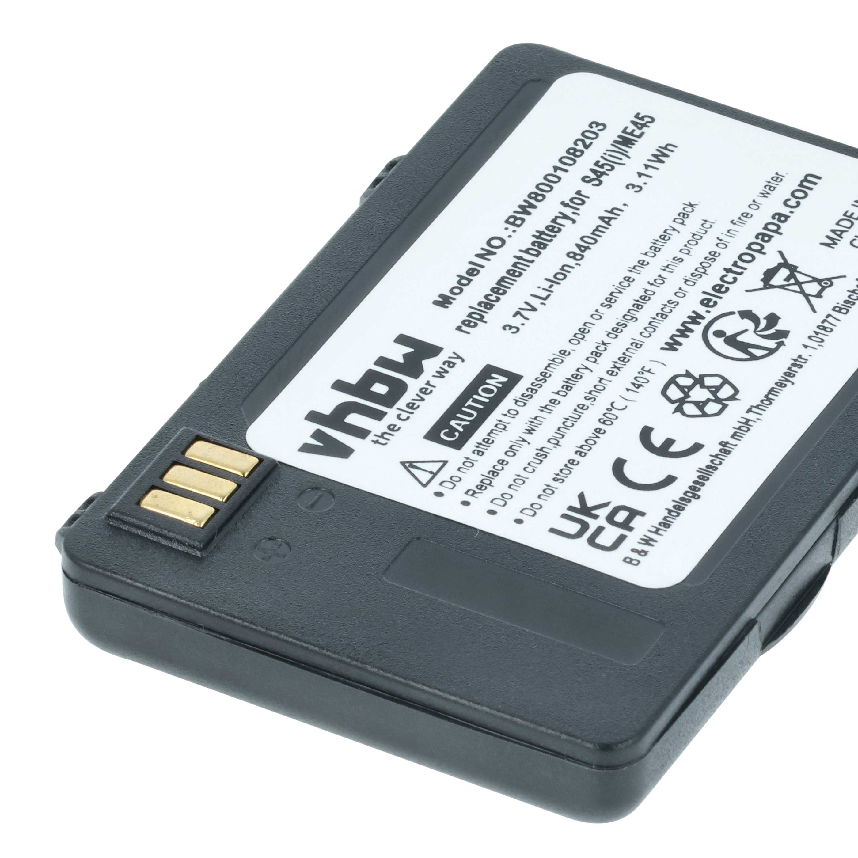 Akumulator do telefonu smartfona zamiennik Siemens V30145-K1310-X185, N4501-A100 - 840 mAh 3,7 V Li-Ion