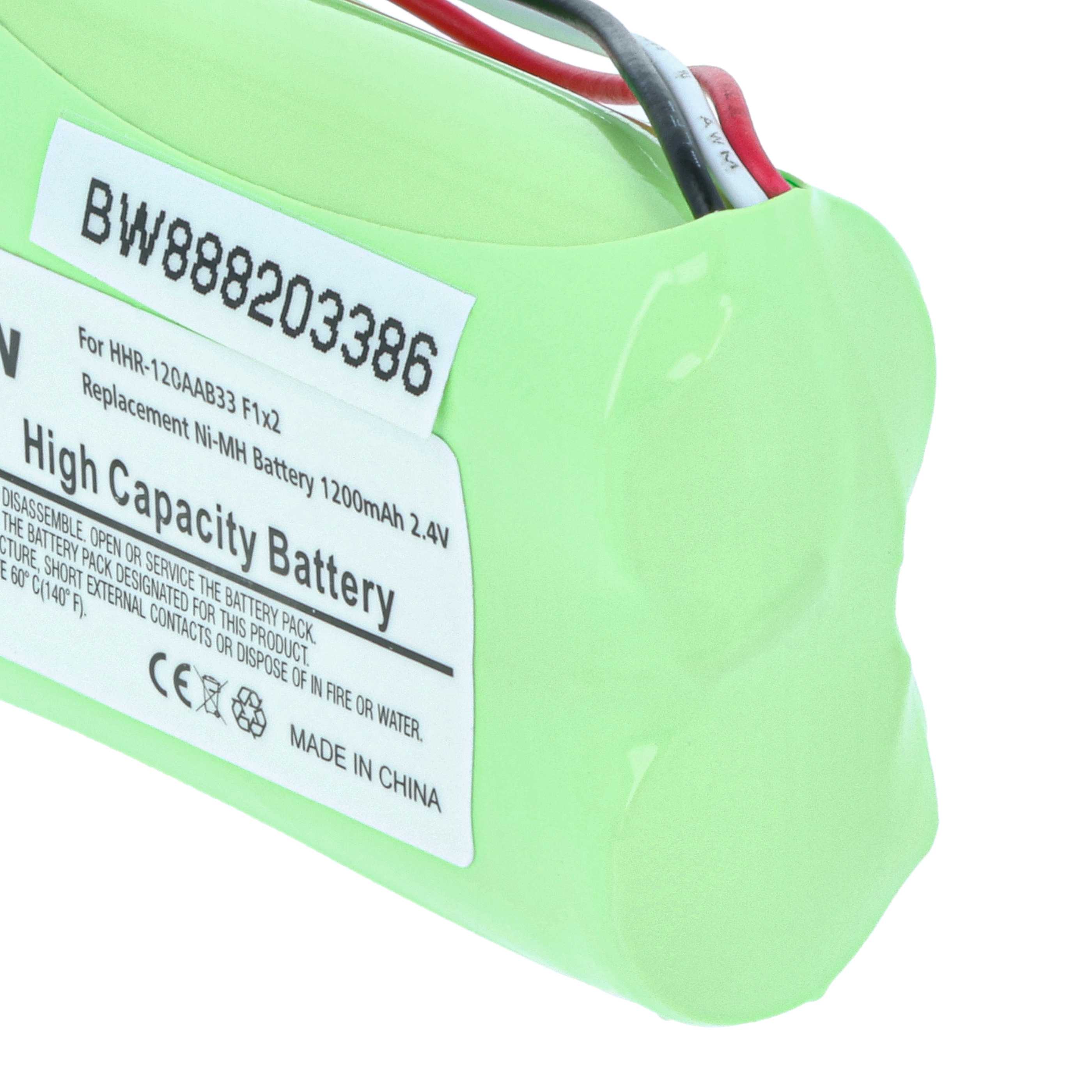 Remote Control Battery Replacement for Bang & Olufsen HHR-120AAB33 F1x2 - 1200 mAh 2.4 V NiMH