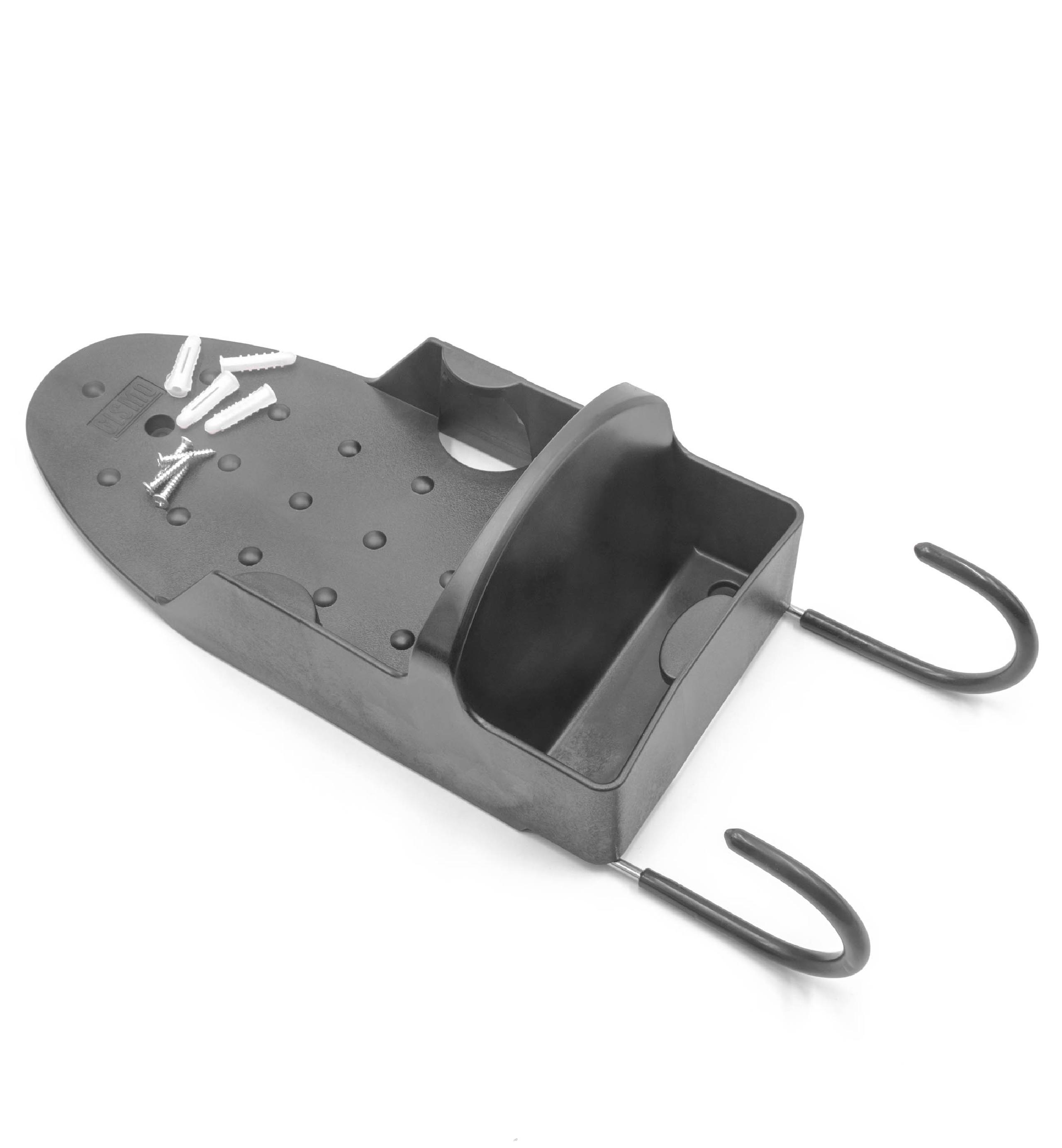Steam Iron Holder suitable for Iron, Ironing Board - 11.5 x 22.5 x 9 cm, Black
