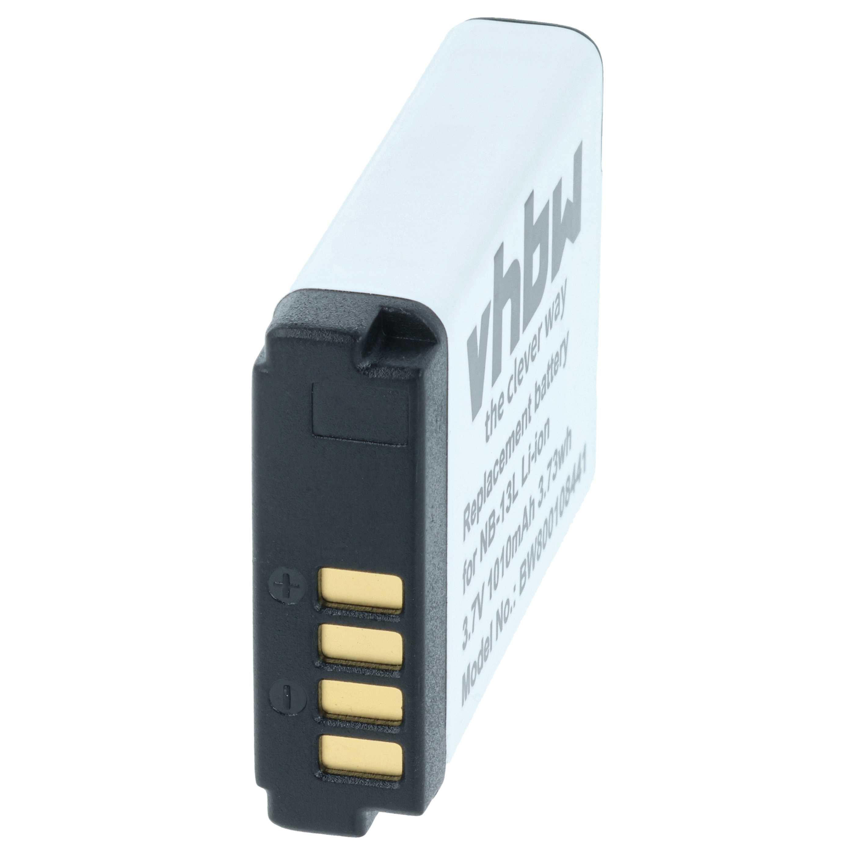 2x Battery replaces Canon NB-13L - 1010mAh, 3.7V, Li-Ion