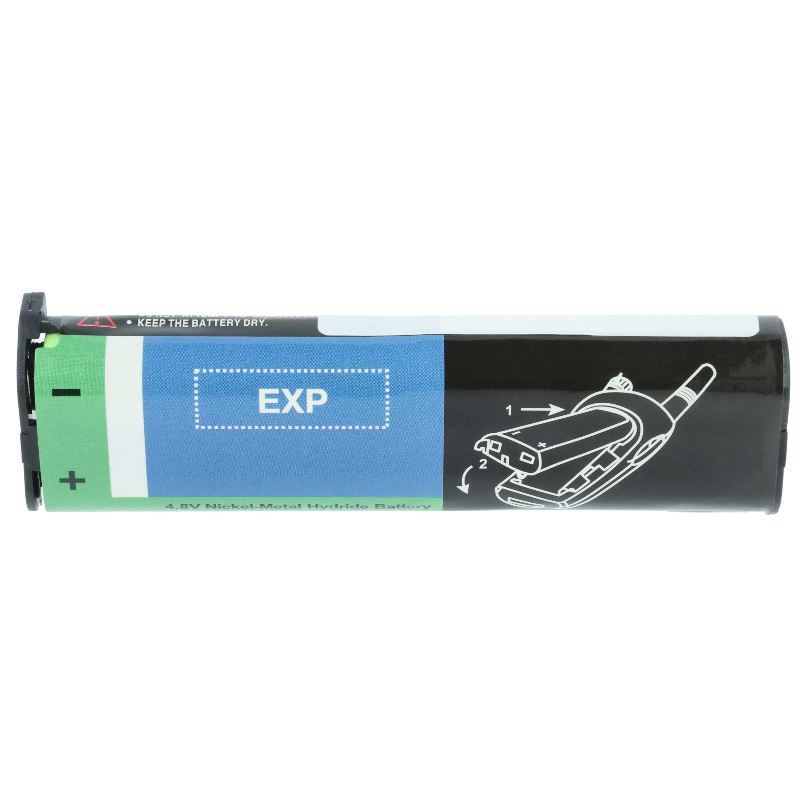 Radio 2x Battery replaces Motorola NNTN4190, NTN8657, NTN8970A, NNTN4190A, NNTN4190AR - 1200 mAh 4.8 V NiMH