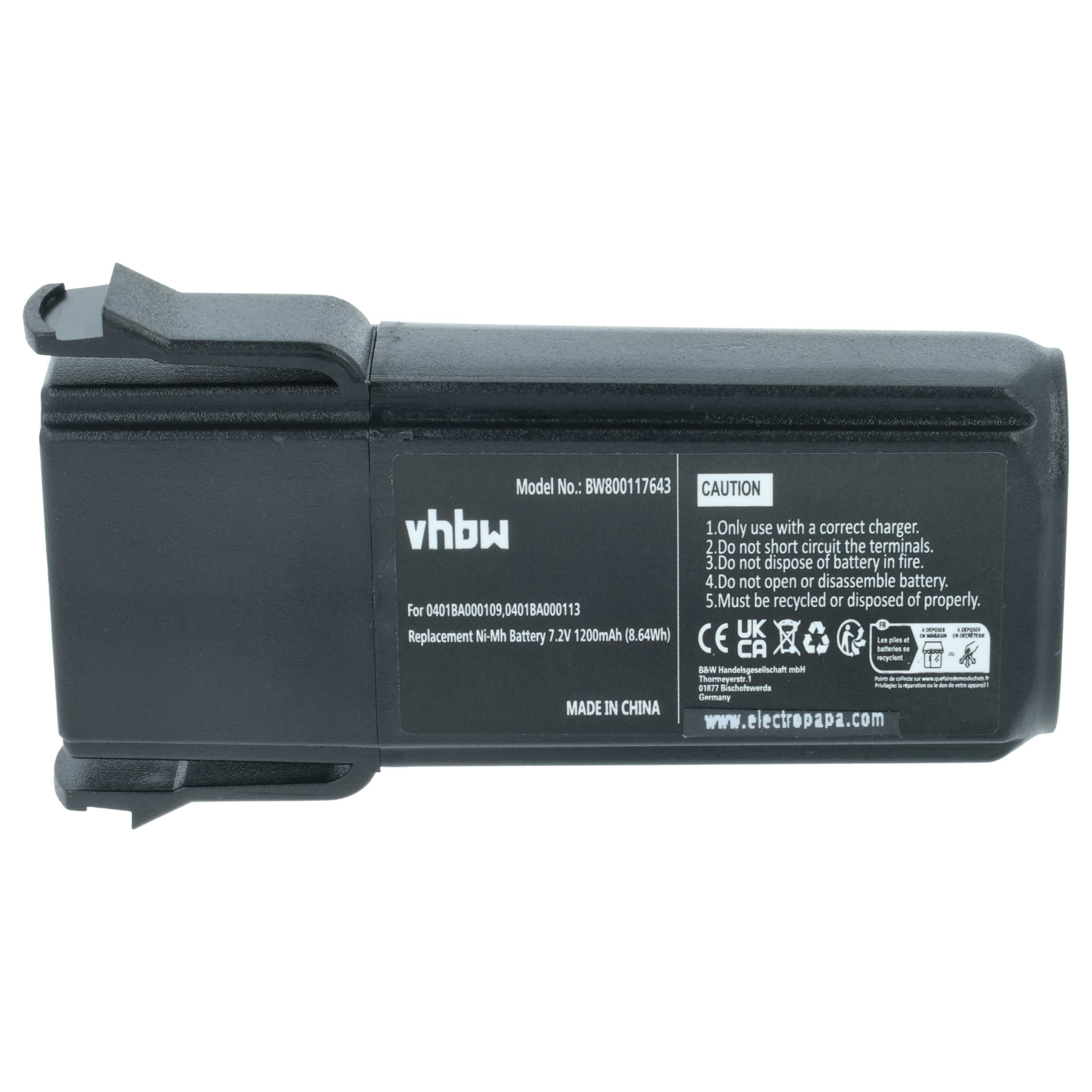 Batteria per telecomando remote controller sostituisce Elca 04.142, 0401BA000109 - 1200mAh 7,2V NiMH