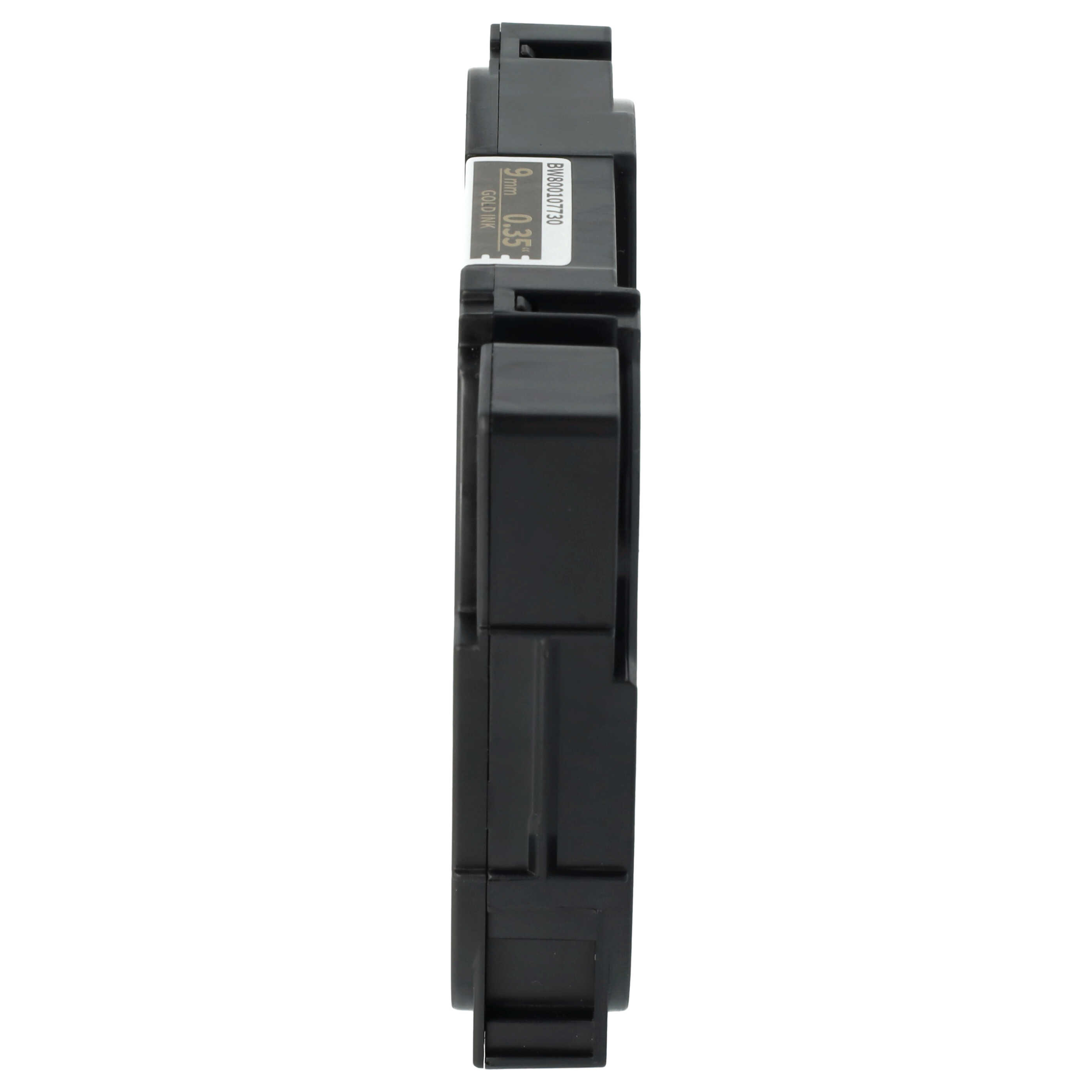 Cassette à ruban remplace Brother TZE-324 - 9mm lettrage Or ruban Noir