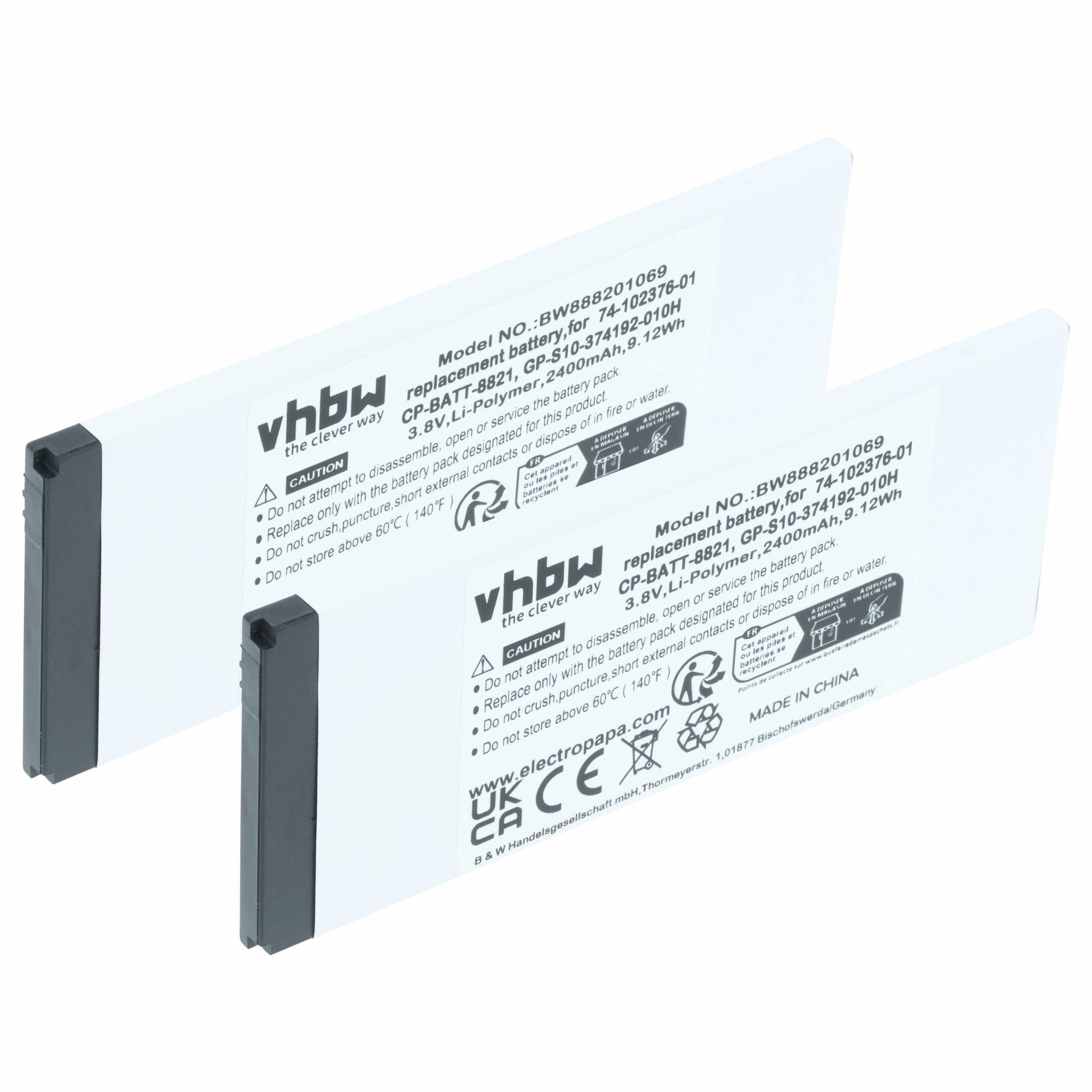 2x Akumulator do telefonu smartfona zamiennik Cisco 74-102376-01, CP-BATT-8821 - 2400 mAh 3,8 V LiPo