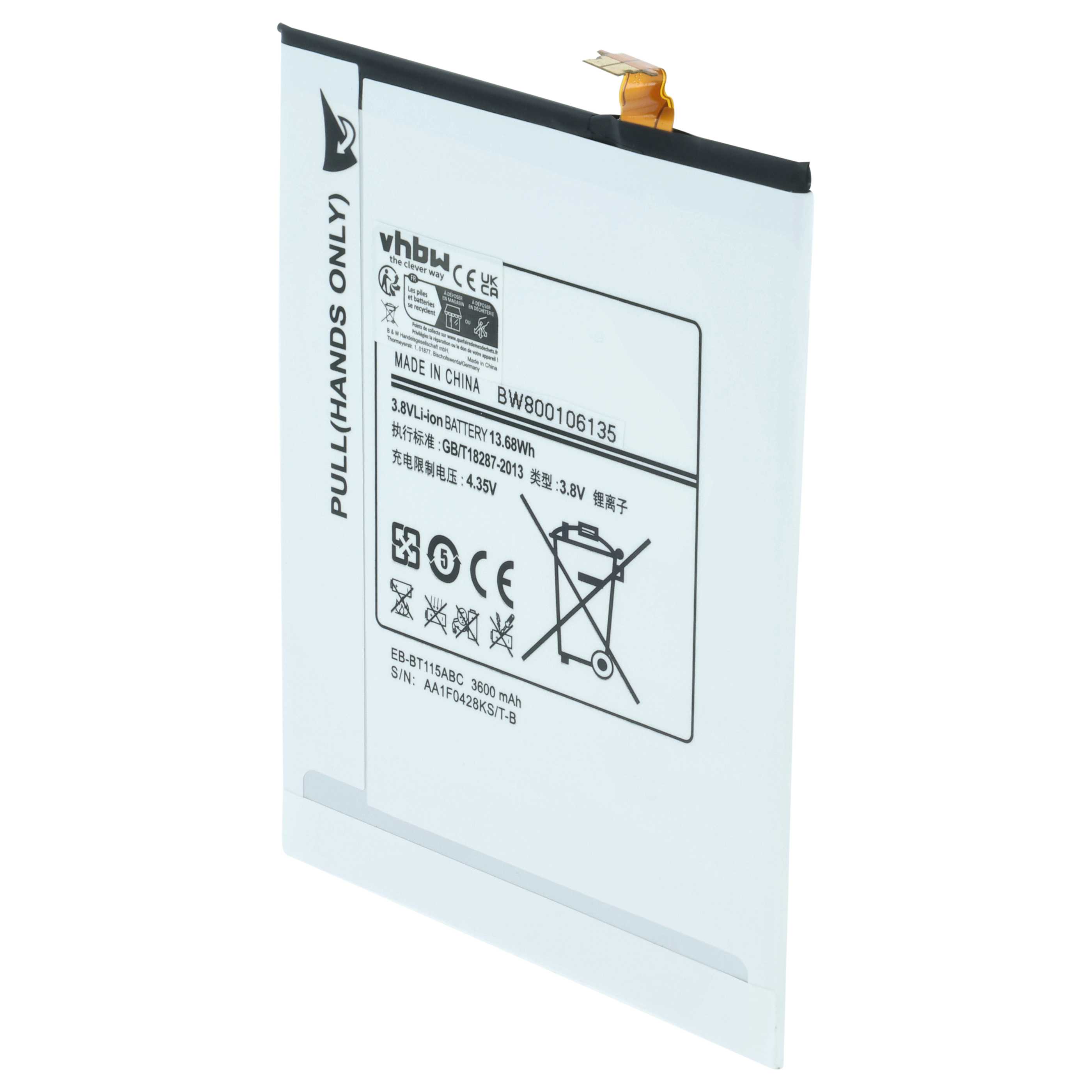 Batteria per tablet sostituisce Samsung DL0DA18As/9-B, DL0DC02aS/9-B, DL0DB01aS/9-B - 3600mAh 3,8V Li-Poly