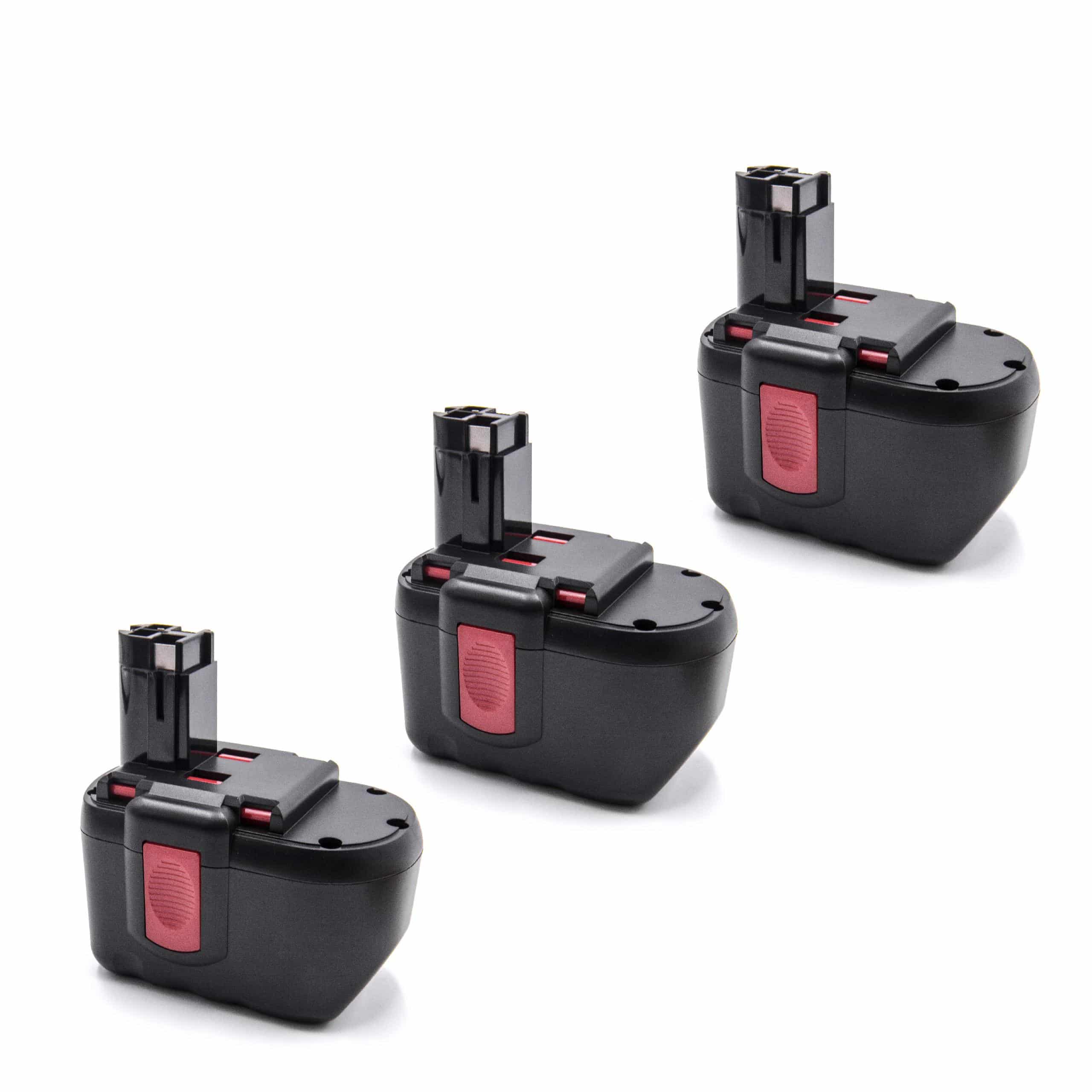 3x Battery replaces Bosch 2607335279, 2607335268, 2607335280 Electric Power Tool - 2000 mAh, 24 V, NiMH